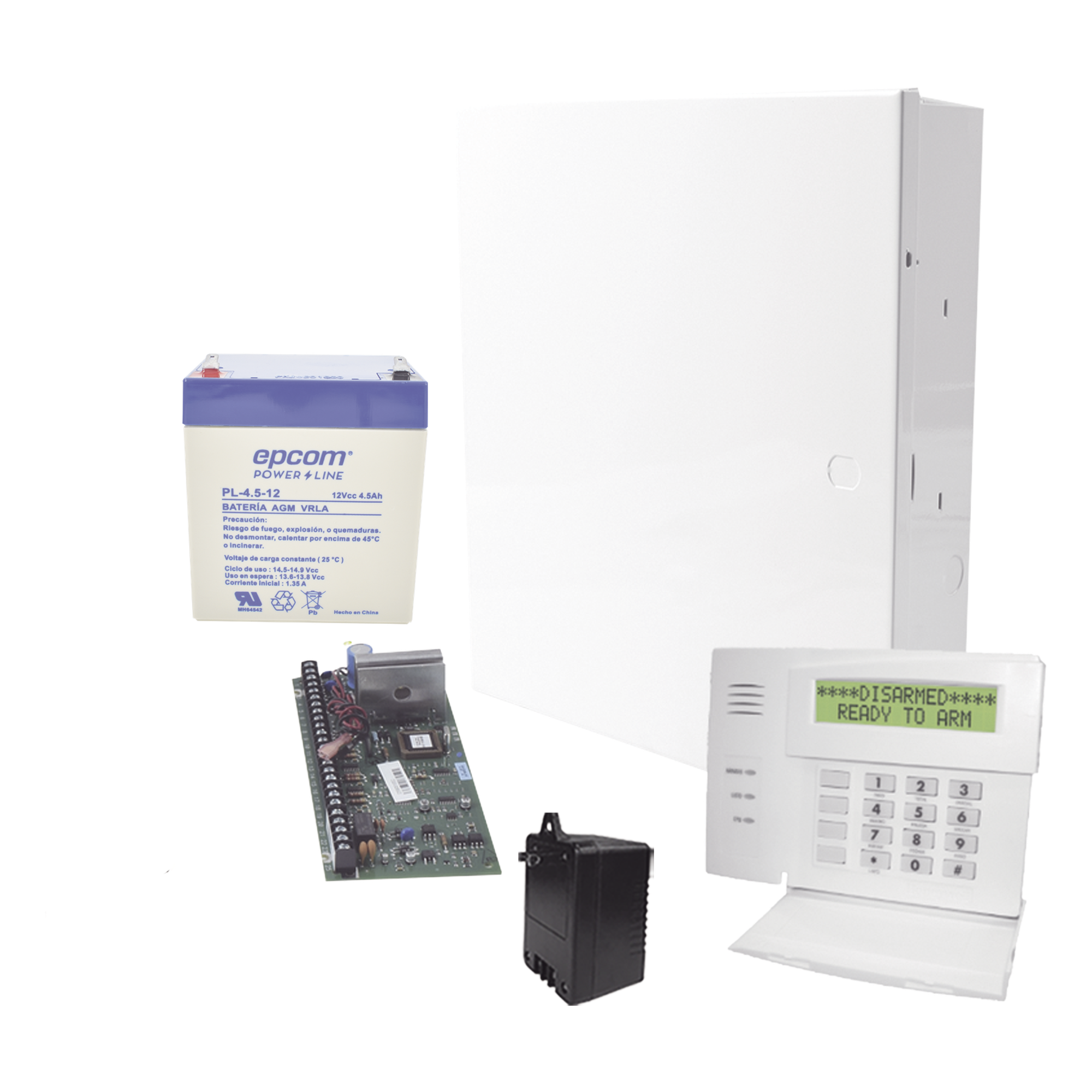 Kit de panel de alarma cableado VISTA-48LA con teclado de 4 zonas integradas, batería y transformador — HONEYWELL HOME RESIDEO · SKU VISTA48/64SPTB