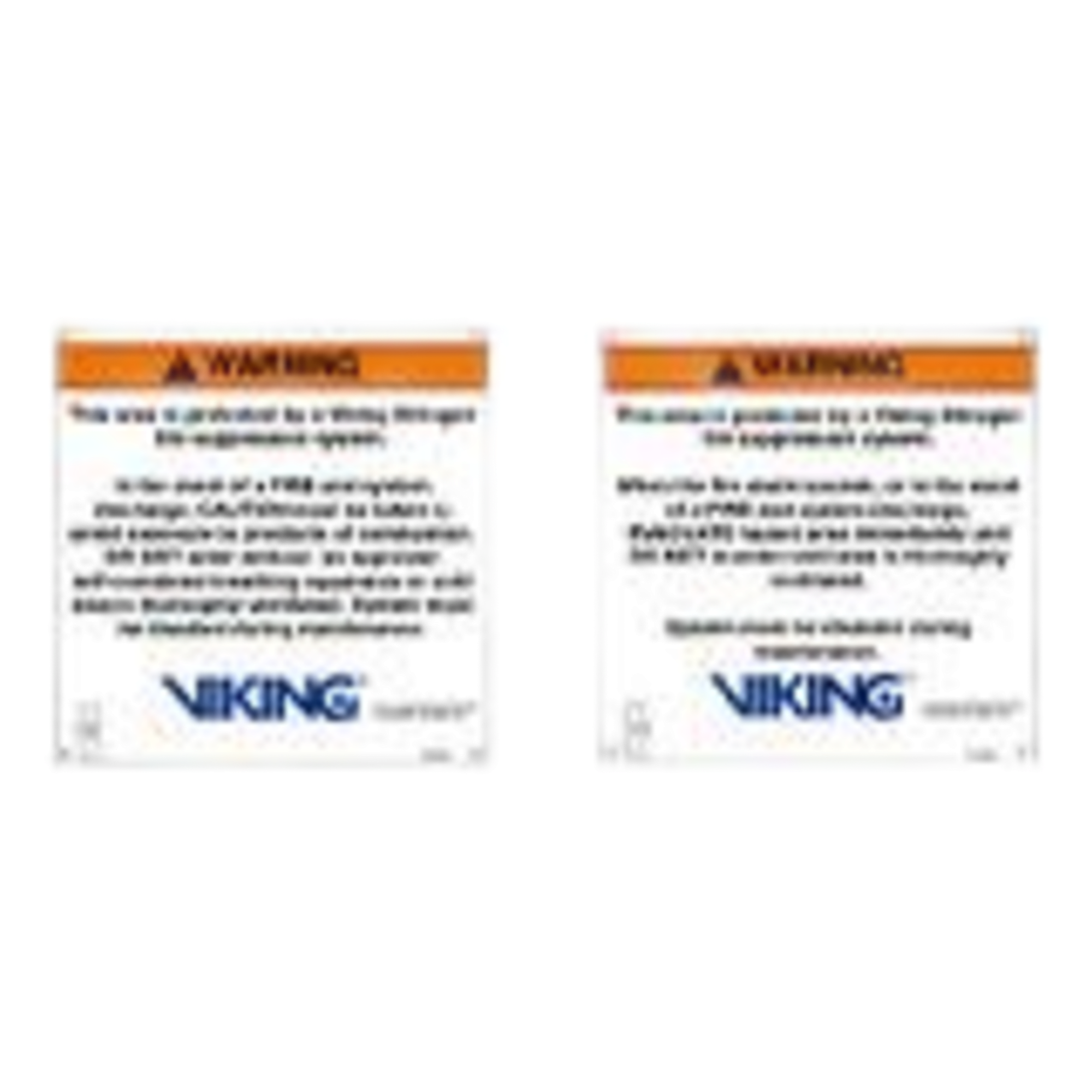 Señalamiento de Advertencia Almacenamiento de Cilindros | Sistemas de Extinción Oxeo — VIKING · SKU 26407-S