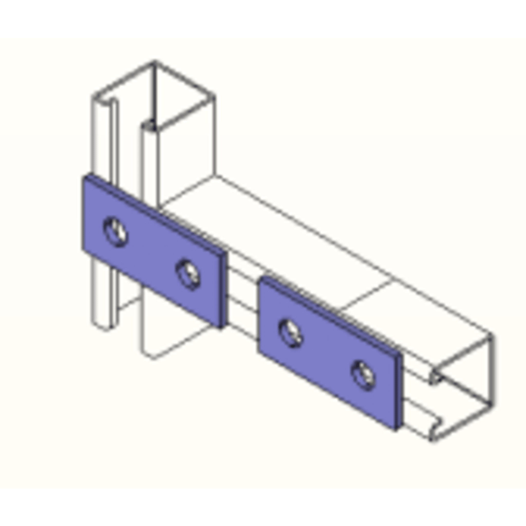 Conector 9 cm, 2 Perforaciones.