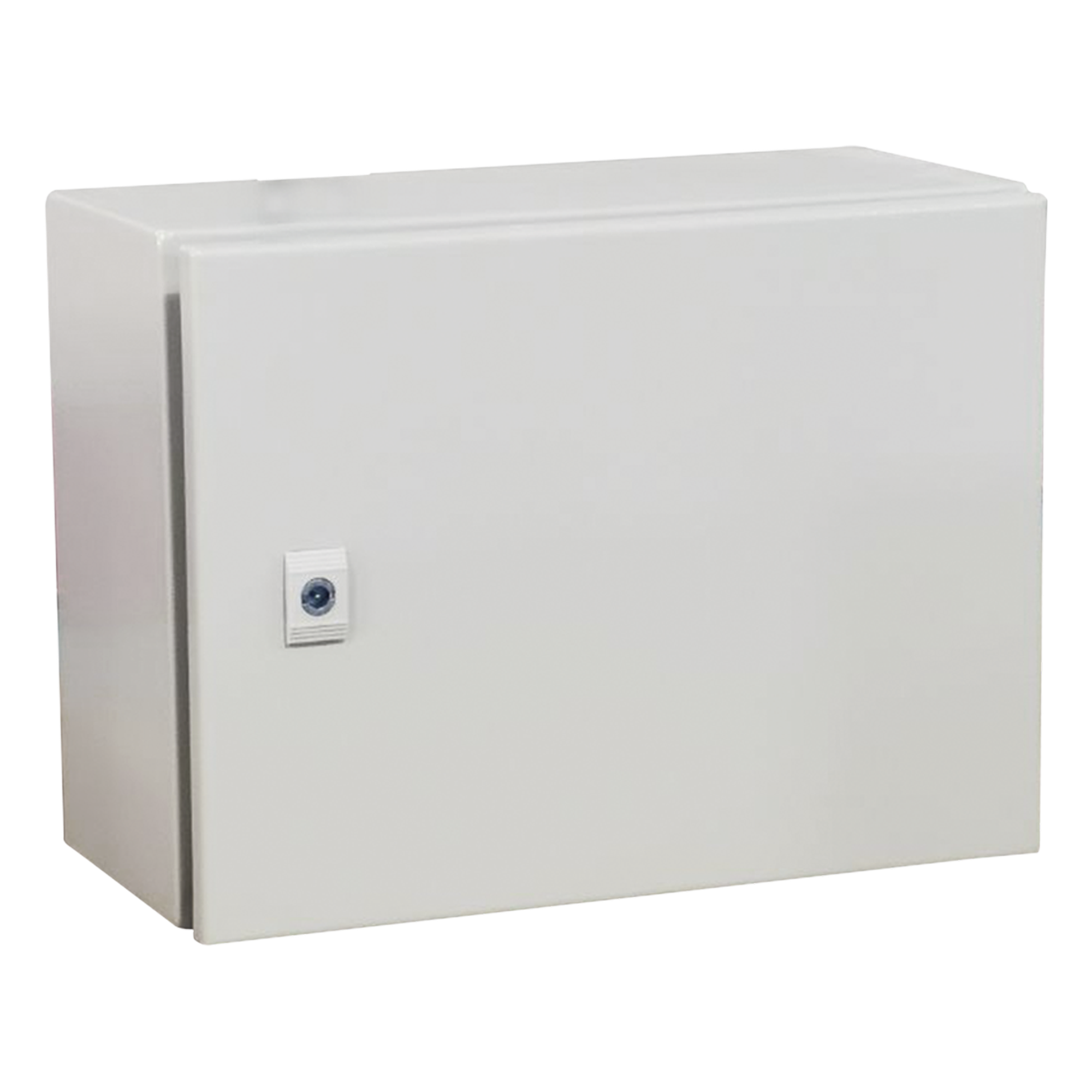 Gabinete de Acero IP66 Uso en Intemperie (400 x 300 x 300 mm) con Placa Trasera Interior Metálica y Compuerta Inferior Atornillable (Incluye Chapa y Llave T). Ideal para Centros de Carga y Tableros de Control. — PRECISION · SKU PST-4030-30A