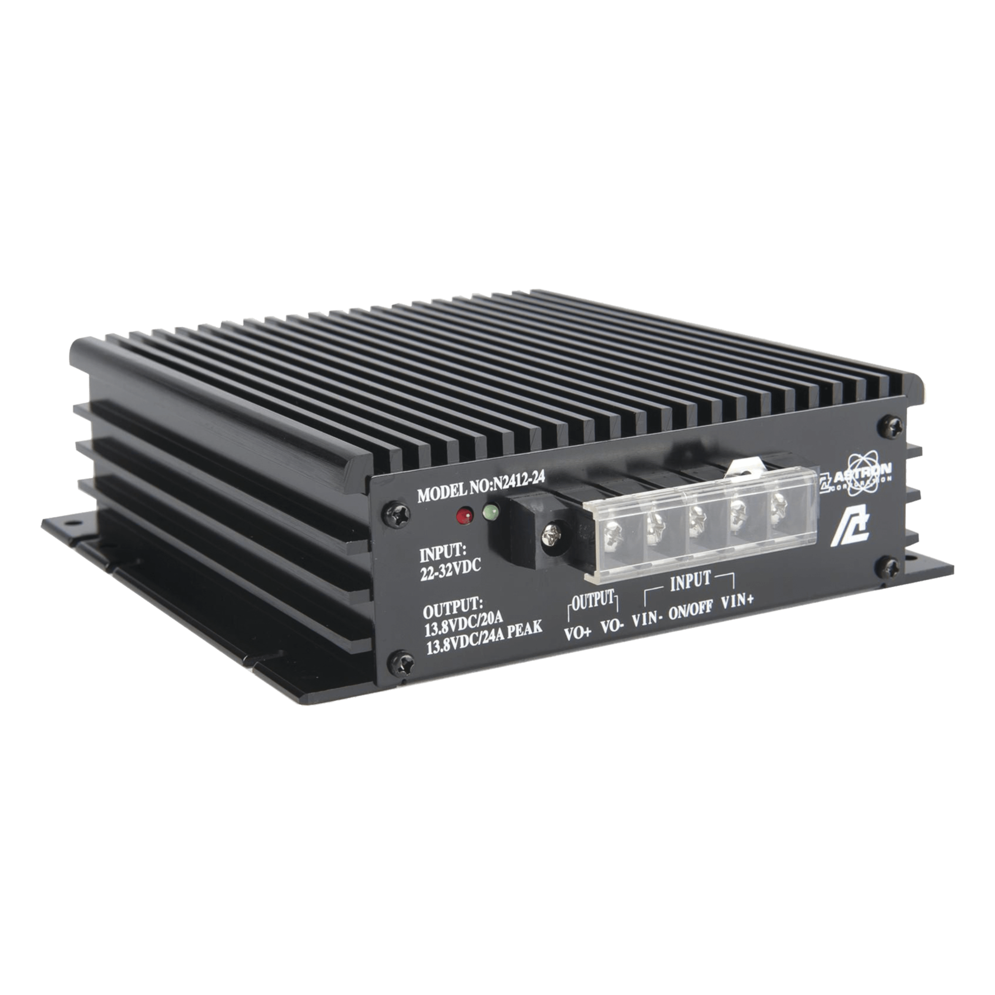 Convertidor DC- DC (22-32 V a 13.8 Vcc, 20 Amp.) — ASTRON · SKU N2412-24