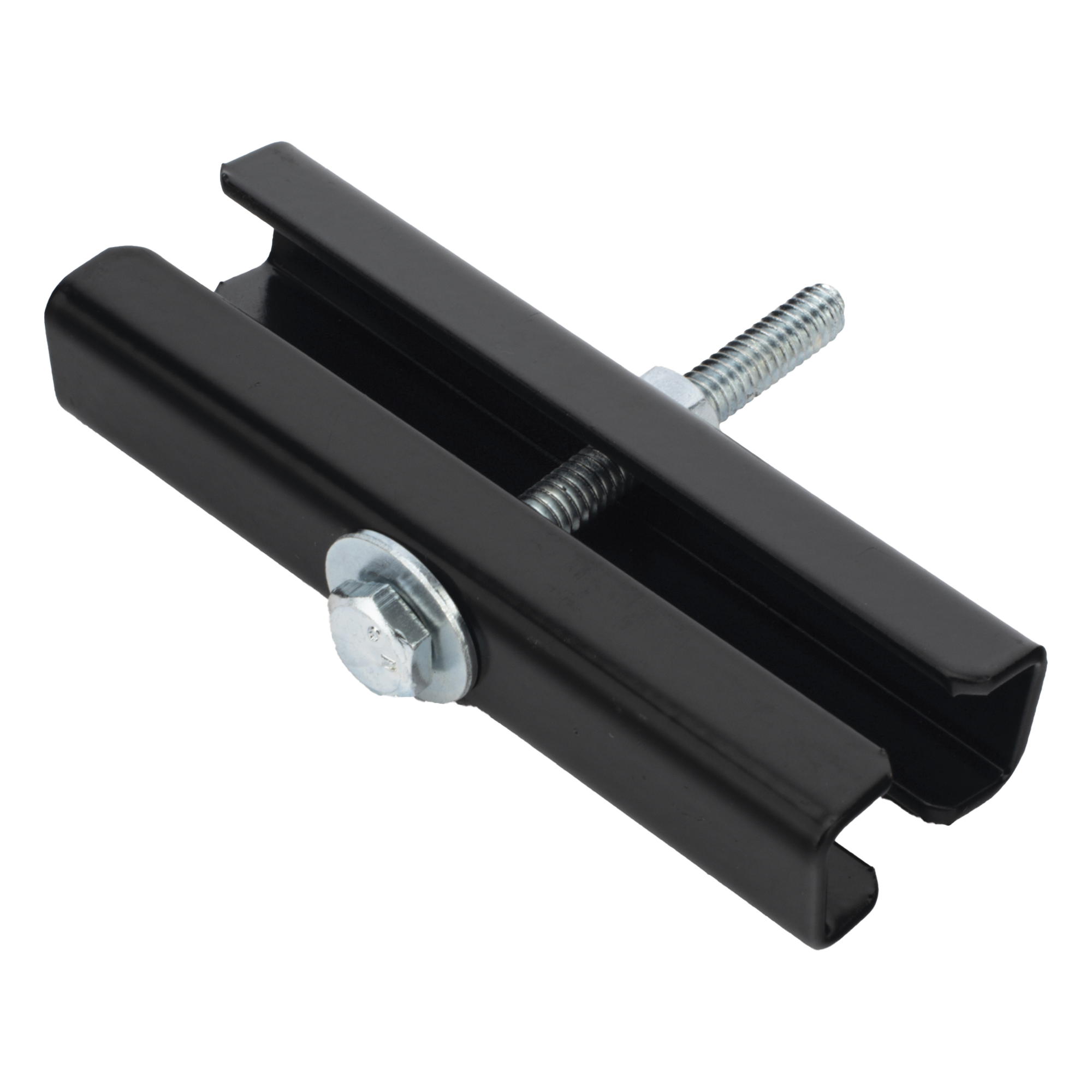 Coples para Escalera Tubular de 1.5" de Peralte y 12" de Ancho, Acabado con Pintura Epóxica Color Negro, Ideales para la Unión de Tramos de Escalera Tubular, Se Requieren 2 Coples por Cada Unión — CHAROFIL · SKU CH-CTB-EP