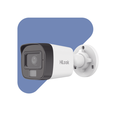 [Dual Light] Bala IP 4 Megapixel / Lente 2.8 mm / Ángulo de visión 104° / 20 mts IR + 15 mts Luz Blanca / Micrófono Integrado / ACUSENSE Lite / Exterior IP67 / H.265+ / PoE / ONVIF / dWDR