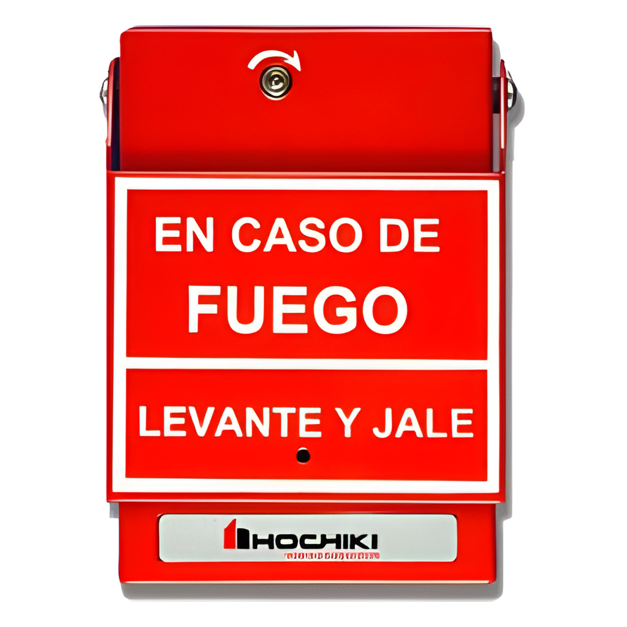 Estación De Jalón Convencional De Doble Acción, Color Rojo, Texto En Español (0600-01230) Incluye varilla de vidrio — HOCHIKI · SKU HPS-DAH/S