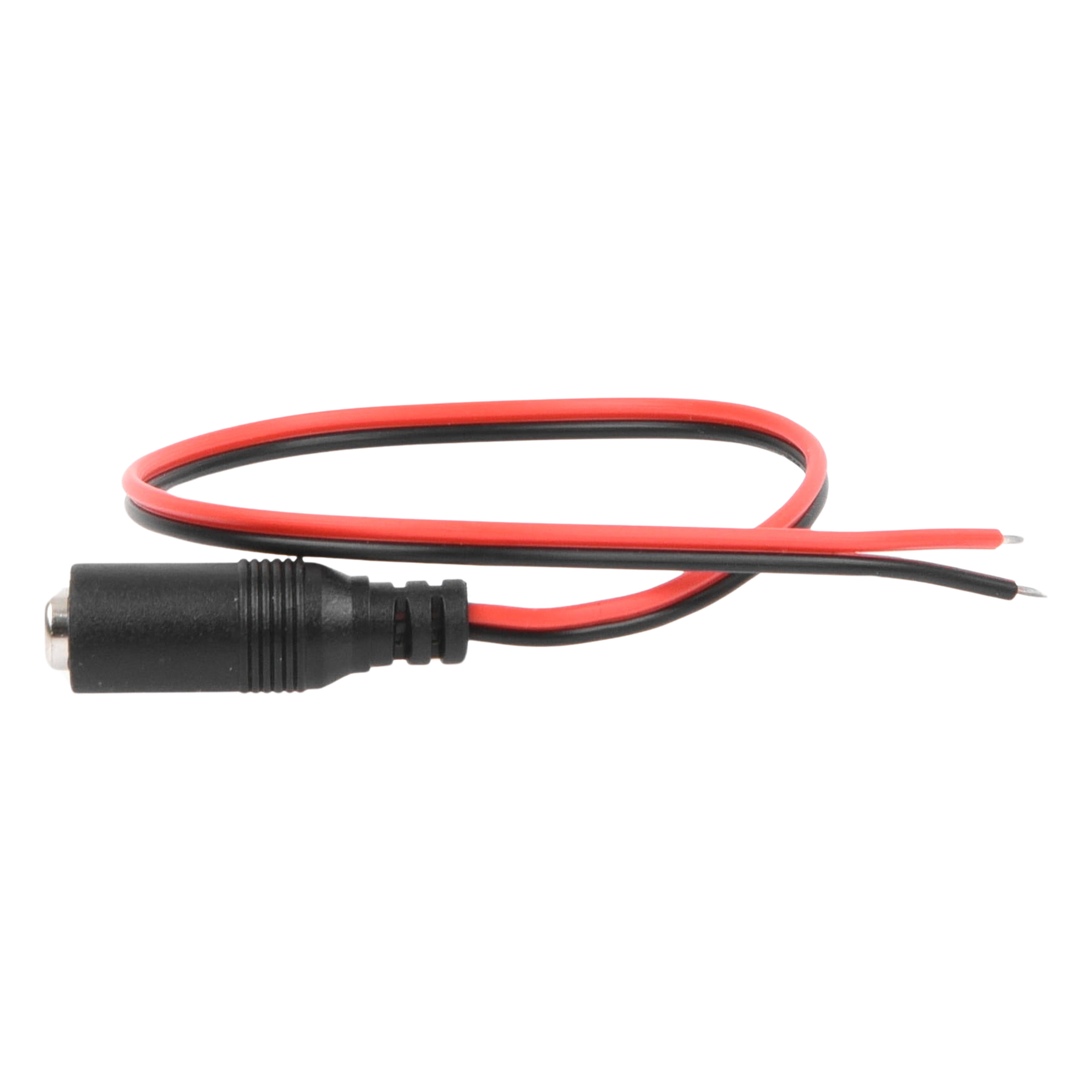 Cable de Alimentación DC / Conector Hembra 5.5 mm/2.1 mm / Puntas Libres / 28.5 cm / Polaridad Codificada / 12 VCC