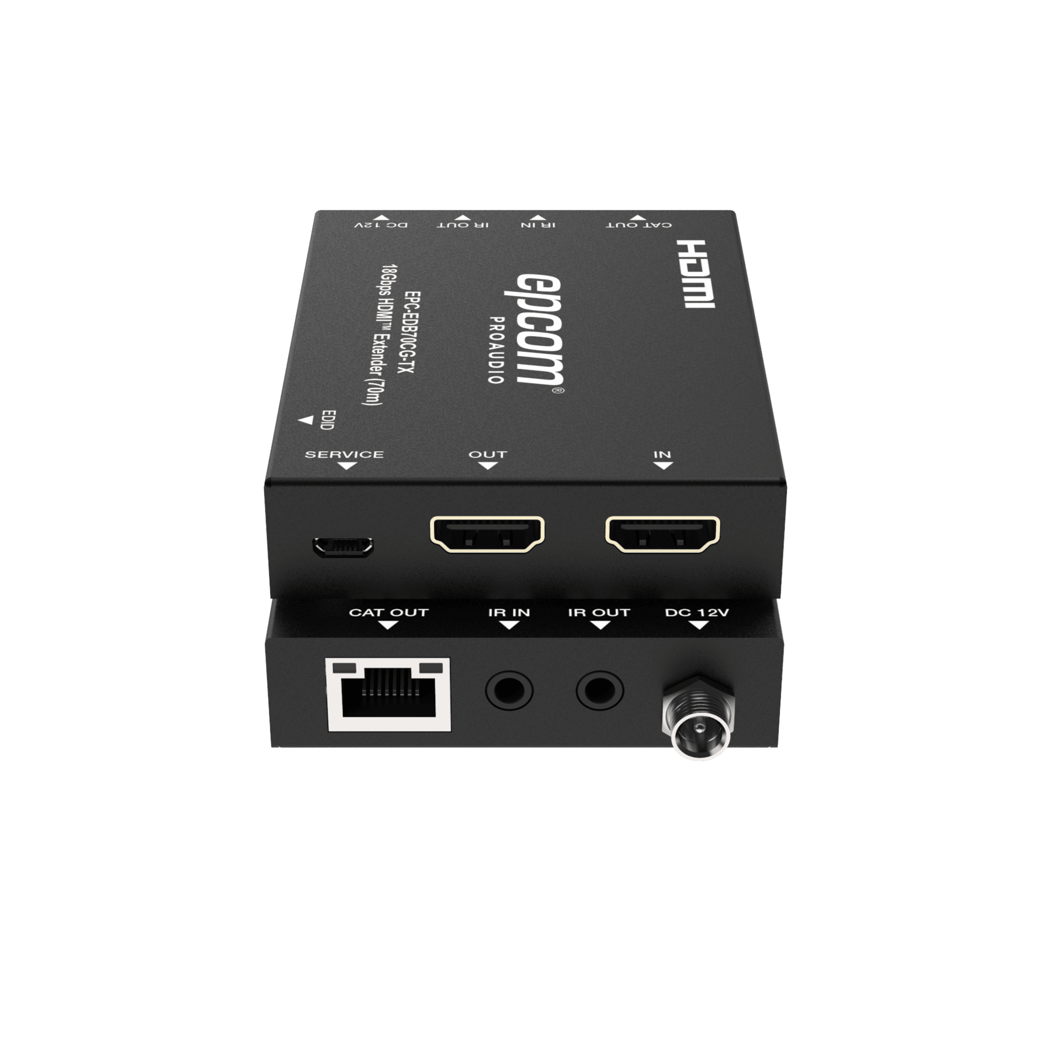 Extensor HDMI 4K@60Hz | PoC Bidireccional | HDR y Dolby Vision | Audio ARC y Óptico | Transmisión hasta 70m por CAT6
