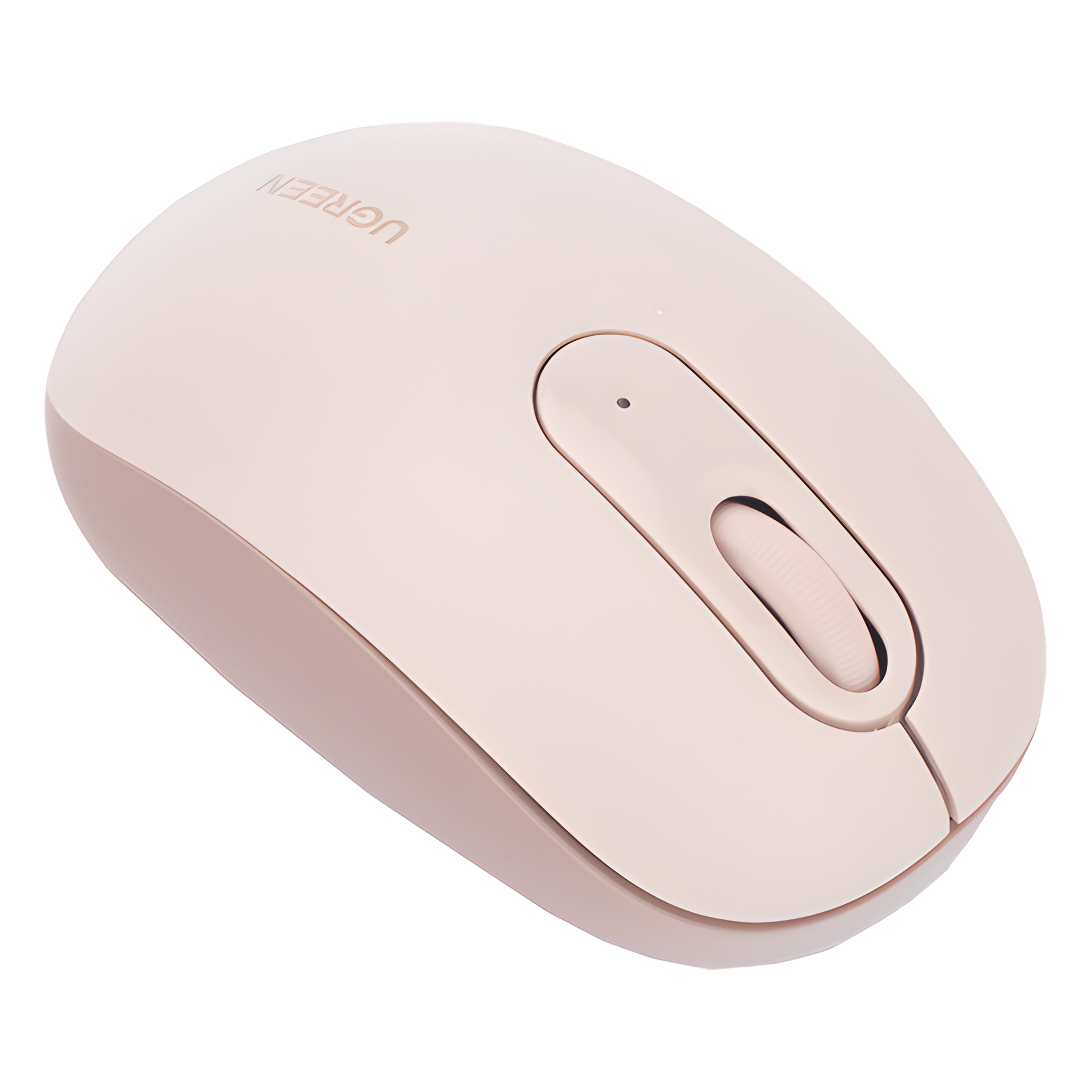Mouse Inalámbrico 2.4G 800/1200/1600/2400 DPI | Función de 3 botones | Alcance 10m | Silencioso | Ergonómico | Anti-caída y Anti-interferencias | Batería Alcalina AA incluida | Color Dusty Pink.
