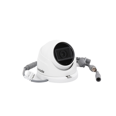 AUDIO POR COAXITRON / Turret TURBOHD 5 Megapixel / Angulo de vision 85.5° / Lente 2.8 mm / 30 mts IR EXIR / Exterior IP67 / 4 Tecnologías / dWDR