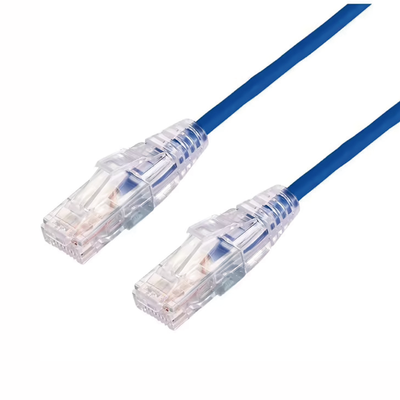Cable de Parcheo Slim UTP Cat6A - 7 Metros (22.97 Pies) Azul, Diámetro Reducido (28 AWG)