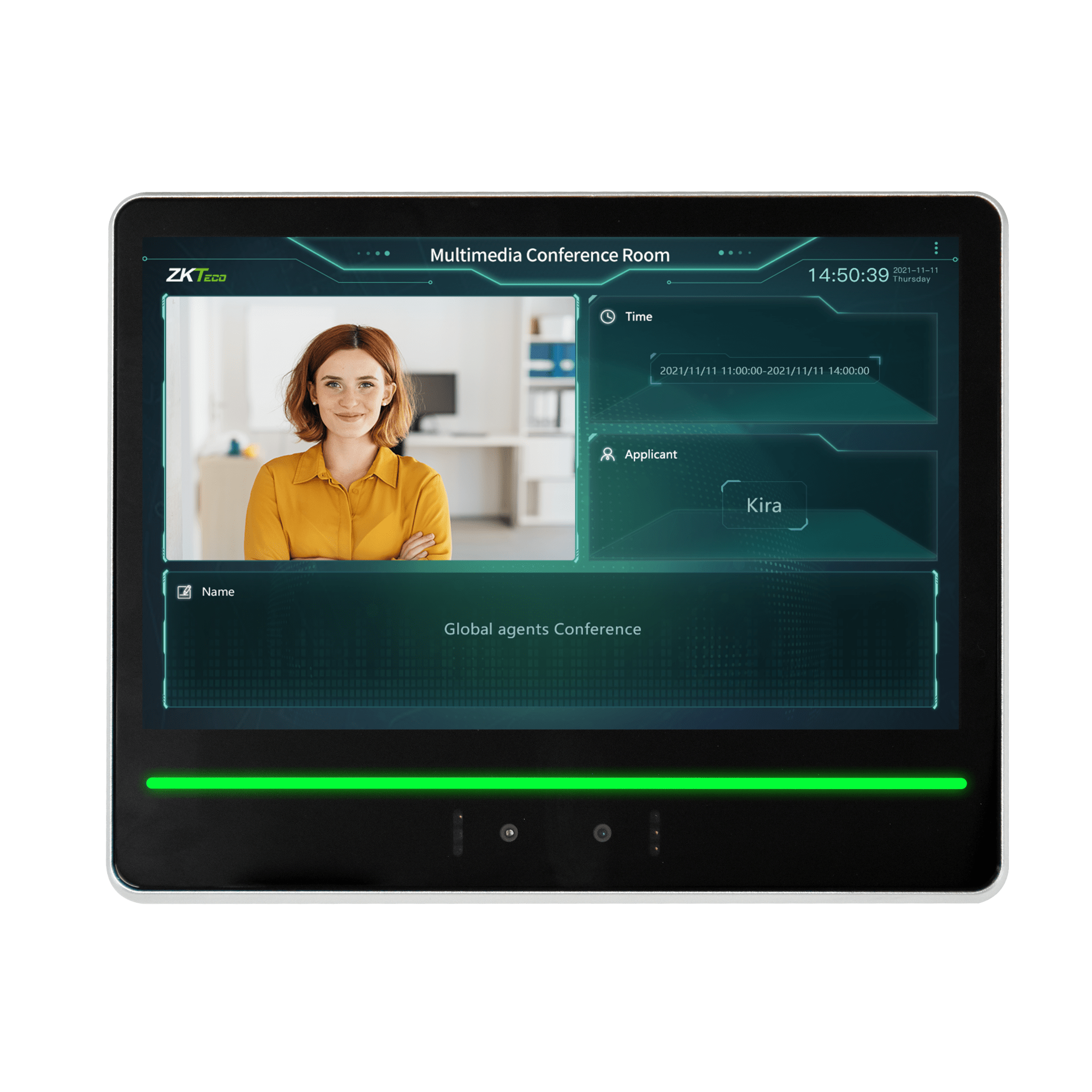 Terminal de Verificación Facial / Pantalla Táctil 10.1" / Autenticación Dual Rostro-Tarjeta / Cámara Binocular 2MP WDR / Capacidad 10,000 Rostros / WiFi 2.4 GHz / Android 7.1