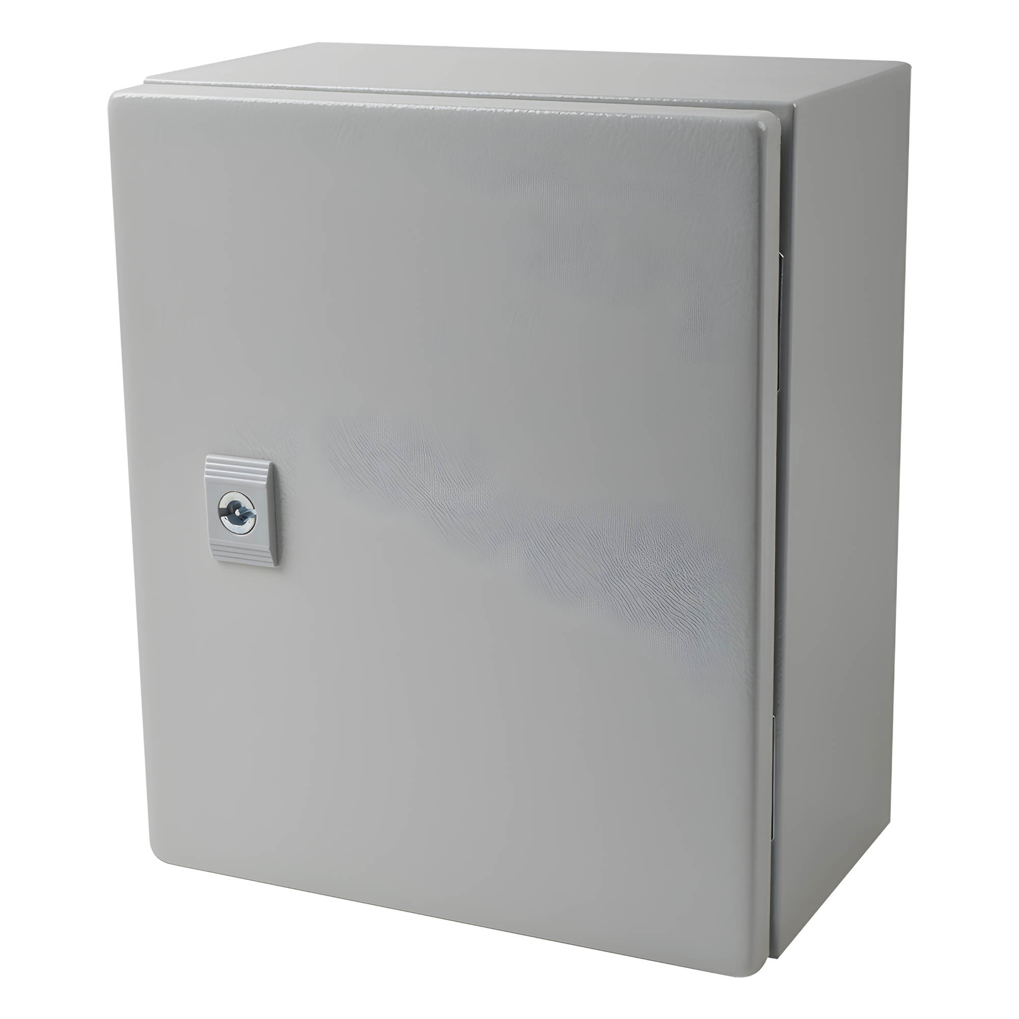 Gabinete de Acero IP66 Uso en Intemperie (250 x 300 x 150 mm) con Placa Trasera Interior Metálica y Compuerta Inferior Atornillable (Incluye Chapa y Llave T). — PRECISION · SKU PST-2530-15A