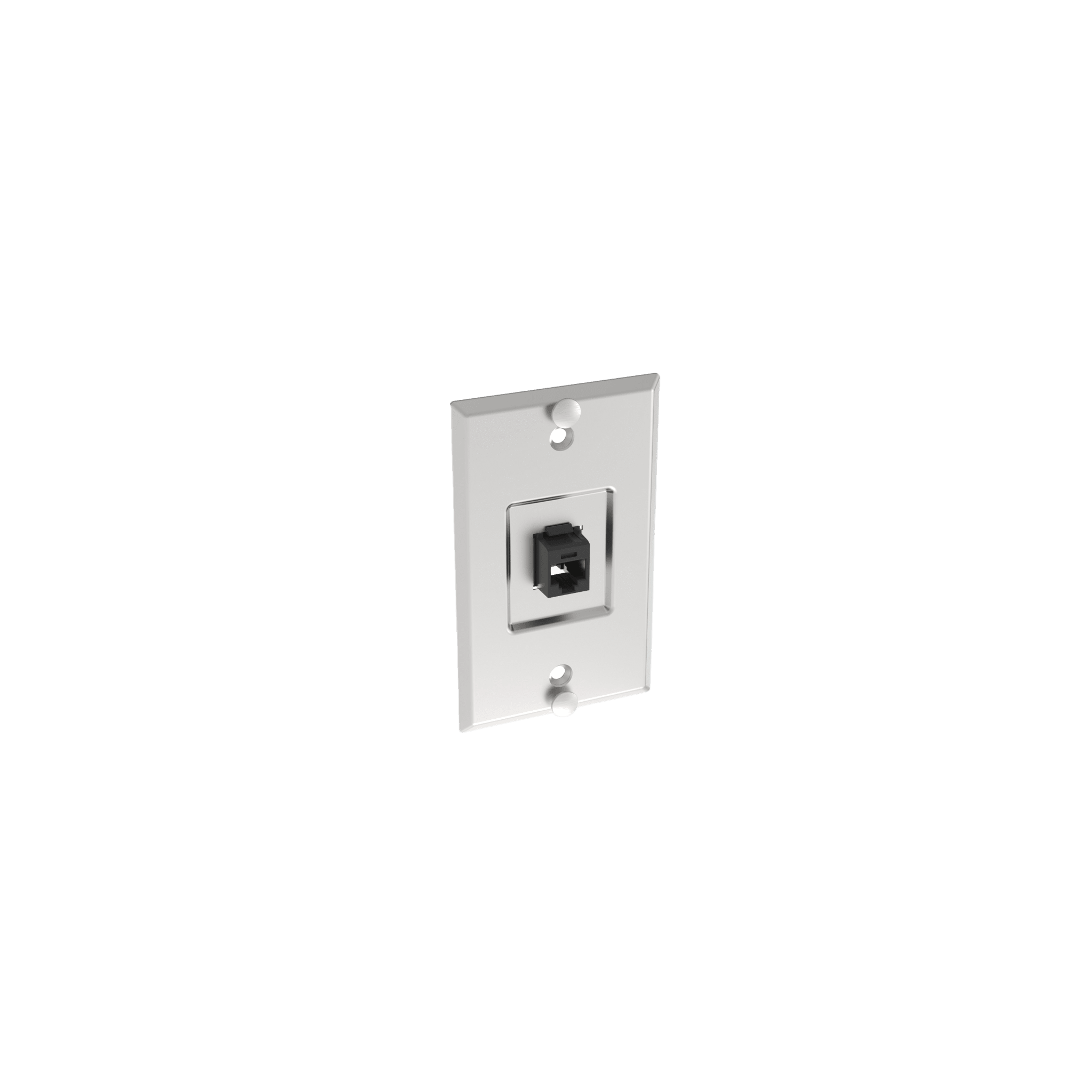 Placa de Pared Telefónica, Salida de 1 Puerto Keystone, Con Jack Cat5e Estilo TP, de Acero Inoxidable