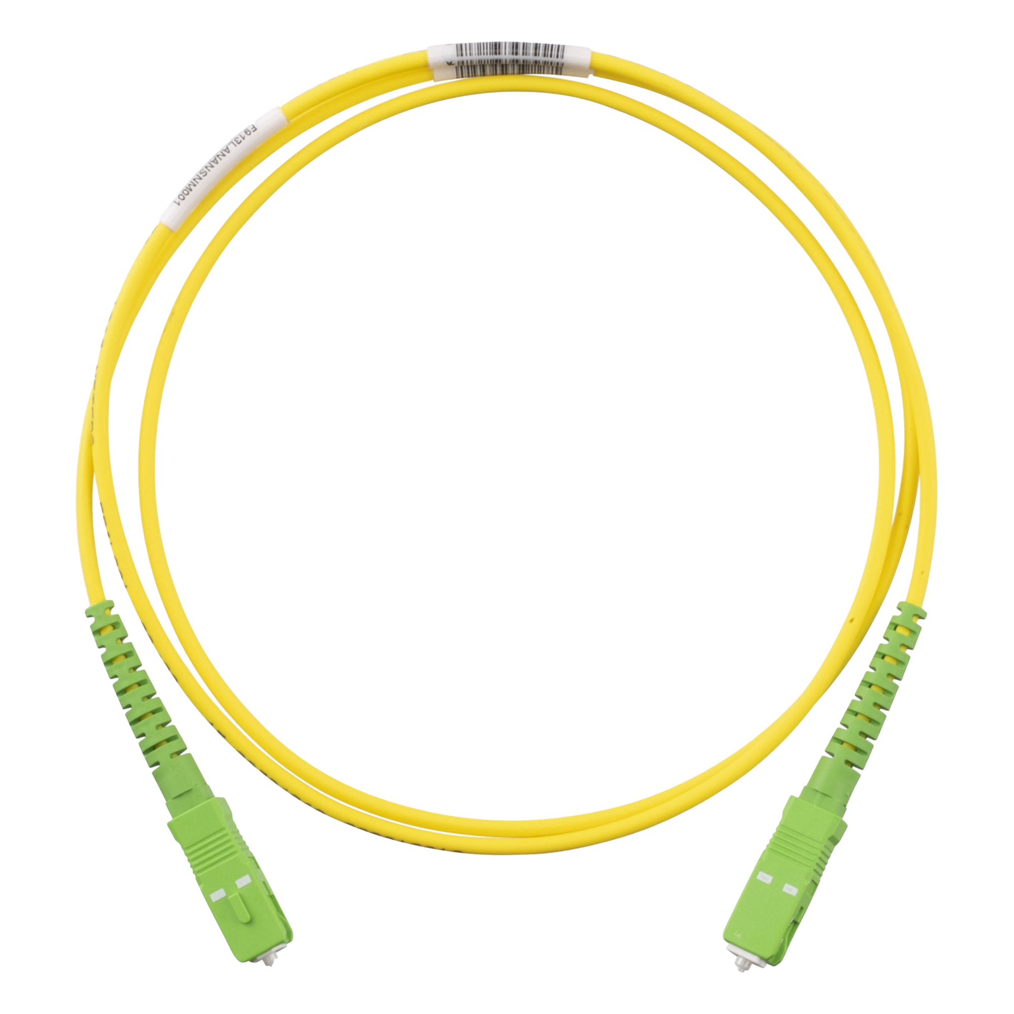 Jumper de Fibra Optica Monomodo 9/125 OS2, SC/APC-SC/APC Simplex, OFNR (Riser), Color Amarillo, 1 Metro (3.28 Pies) — PANDUIT · SKU F913RANANSNM001
