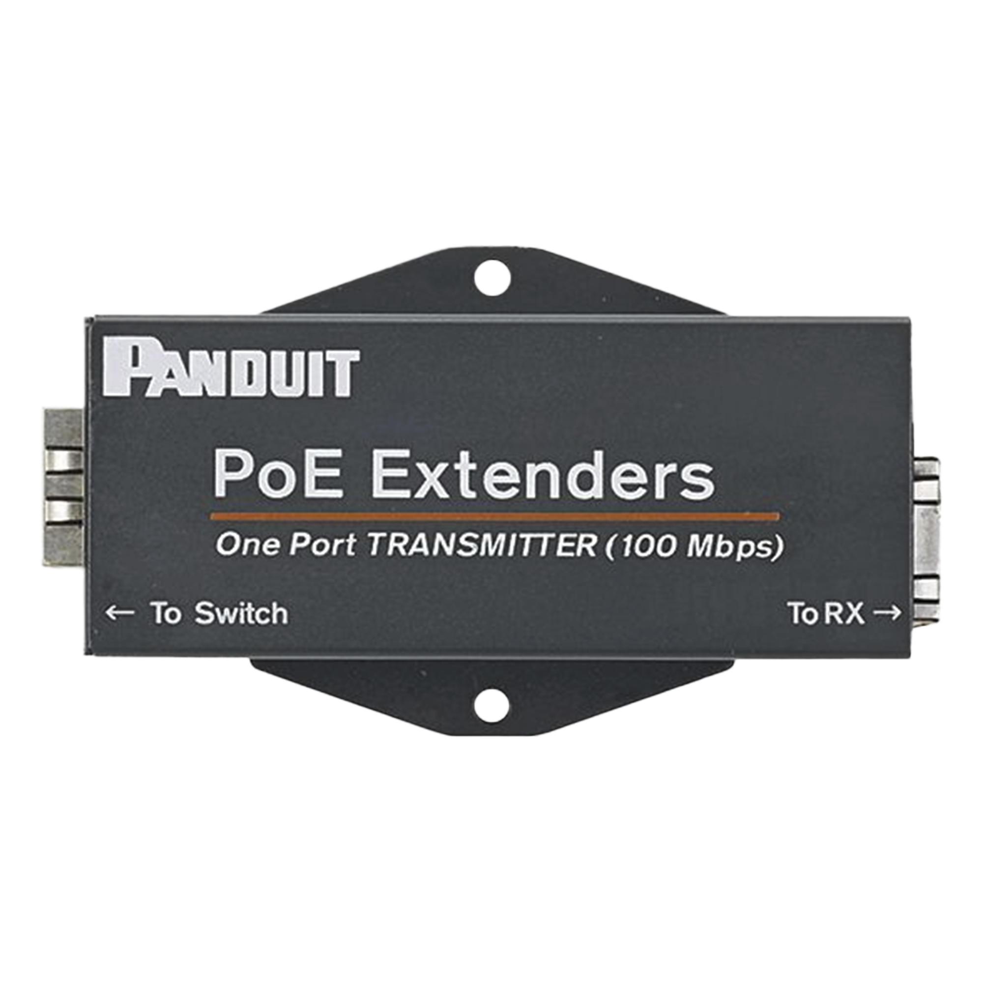 Transmisor PoE/PoE+ Para Uso con Receptor POEXRX1, Hasta 610 Metros (2000 ft) con Cable Cat5e o Cat6, 10/100Mbps — PANDUIT · SKU POEXTX1