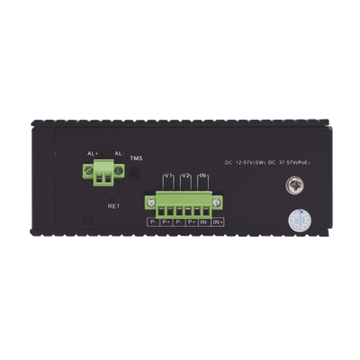 Switch Industrial administrable PoE, puerto 1-2 PoE 24/48. puertos 3-8 puertos 802.3 af/at/bt, hasta 60 W