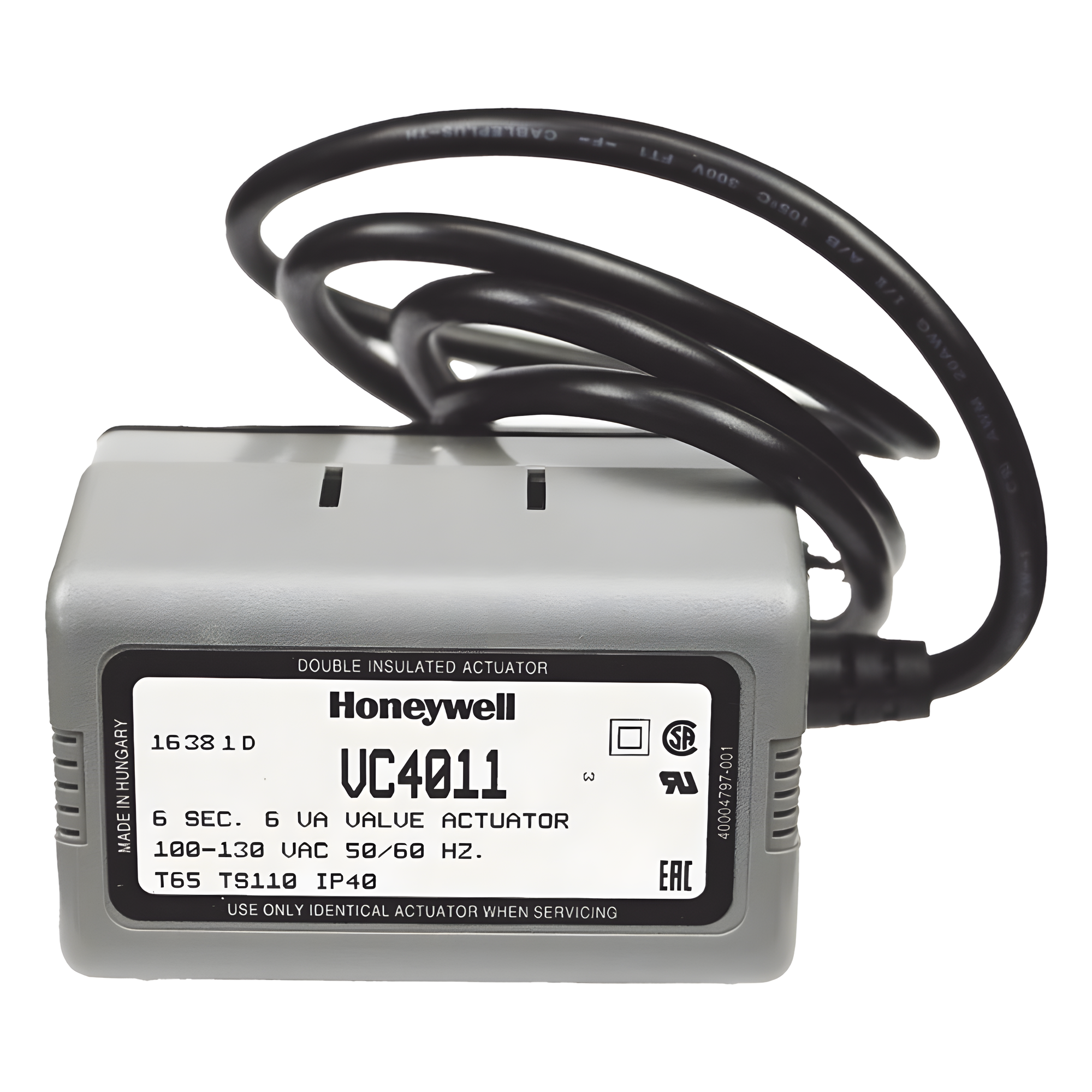 Actuador on/off para válvulas de 2 y 3 vías serie VC, 120 VCA, cierre hermético de 60 psi — HONEYWELL HOME RESIDEO · SKU VC4011ZZ00