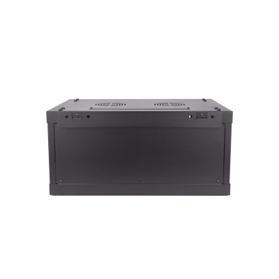 Gabinete para Montaje en Pared - Piso / Puerta de Cristal Templado / Cuerpo Fijo / 4 Unidades de Rack / 19" / Fabricado en Acero