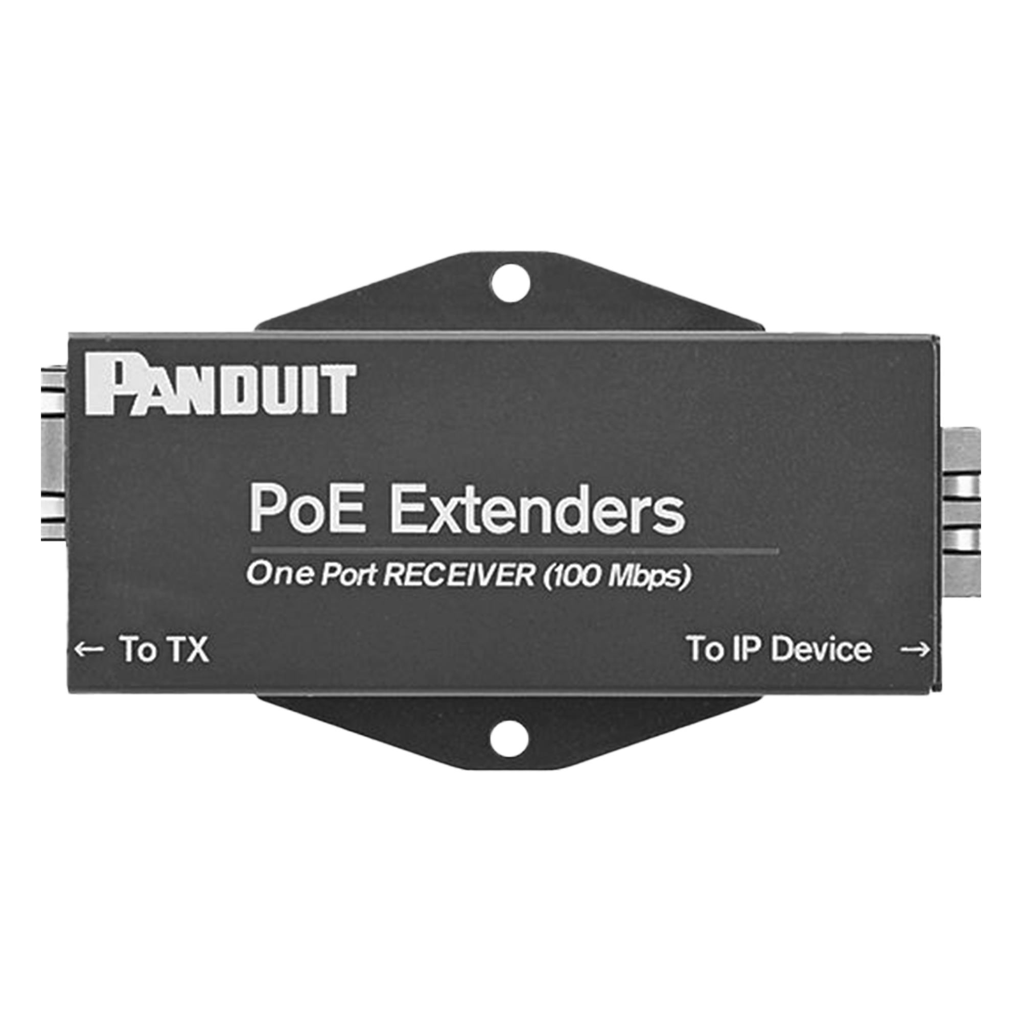 Receptor PoE/PoE+ Para Uso con Transmisor POEXTX1, Hasta 610 Metros (2000 ft) con Cable Cat5e o Cat6, 10/100Mbps — PANDUIT · SKU POEXRX1