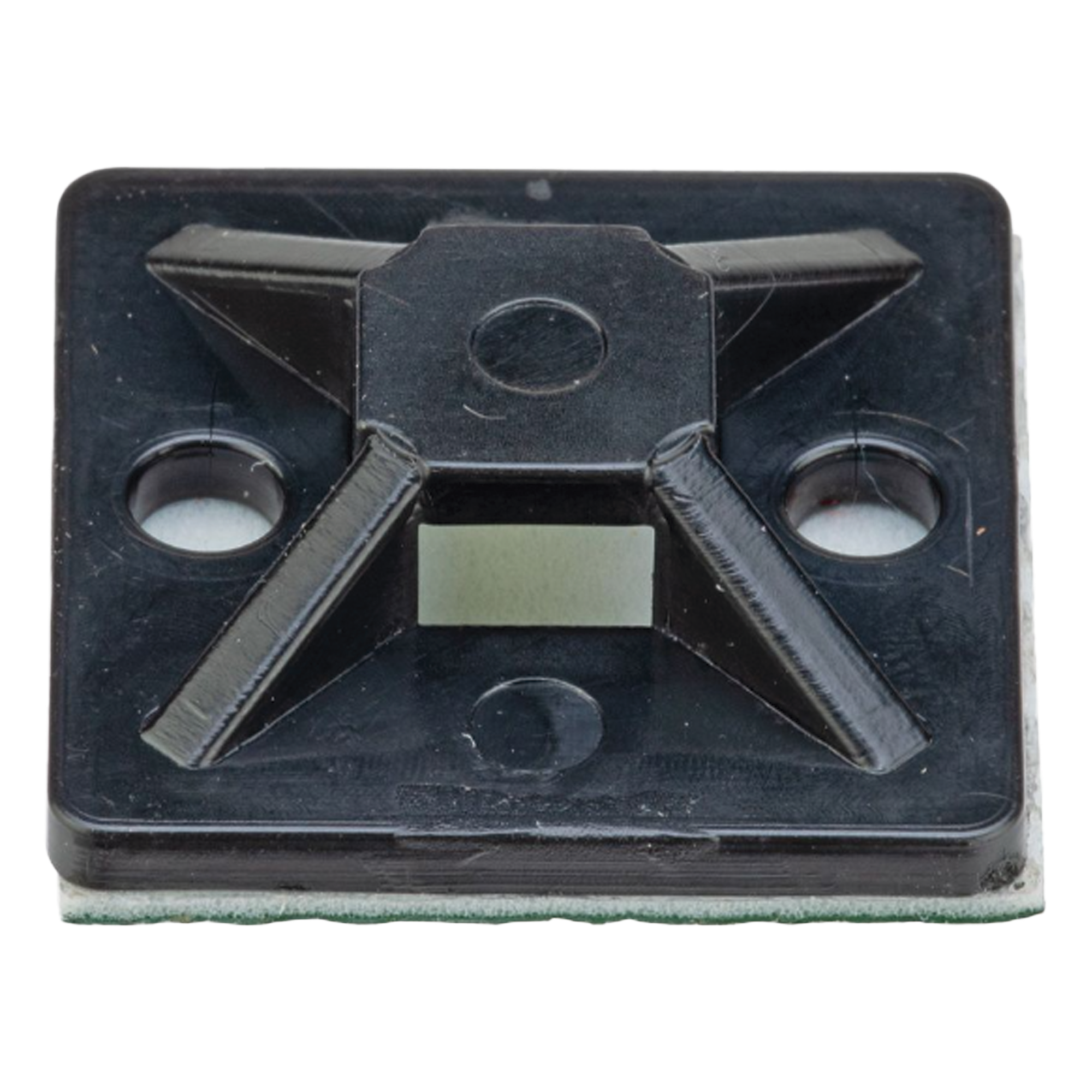 Montaje-Sujetador Adhesivo STRONGHOLD de 4 Vías de 3/4" x 3/4" x 1/4", Color Negro,  Nylon 6.6 Retardante de Llamas V-2, Paquete de 100pz — PANDUIT · SKU SMP12A-C0