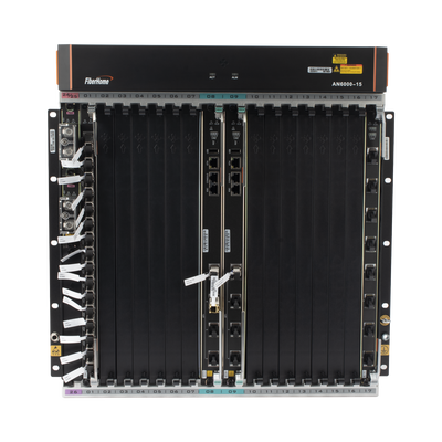 OLT Carrier Class Modular GPON, 14 Ranuras de Servicio, Incluye 1 Tarjeta de Servicio, Doble fuente -48Vcc, 11 UR, Gestión por UNM2000, CLI, Incluye Instalación de software UNM2000, (Interoperabilidad con ONU´s de Terceros sin Costo)