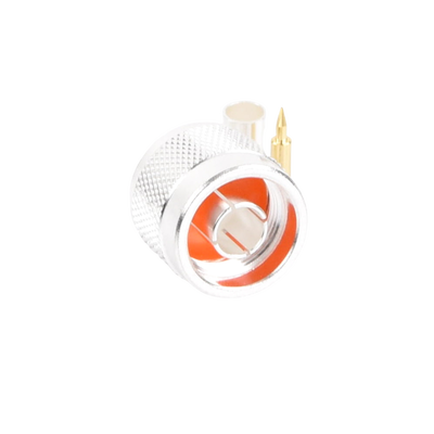 Conector N Macho de Anillo Plegable para Cable LP-195, RG-58/U, Plata/ Oro/ Teflón.