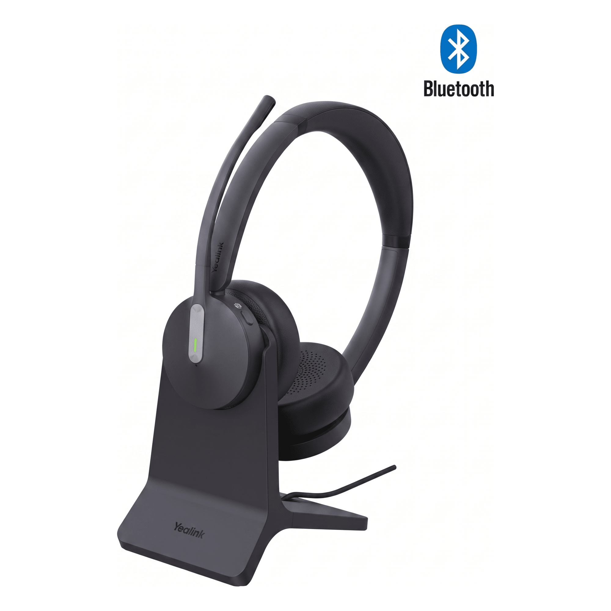 Diadema Inalambrica BH70 Dual con Stand de Carga de Yealink Certificada para Microsoft Teams con Acoustic Shield — YEALINK · SKU BH70-DUAL-WITH-STAND-TEAMS-USB-C/A