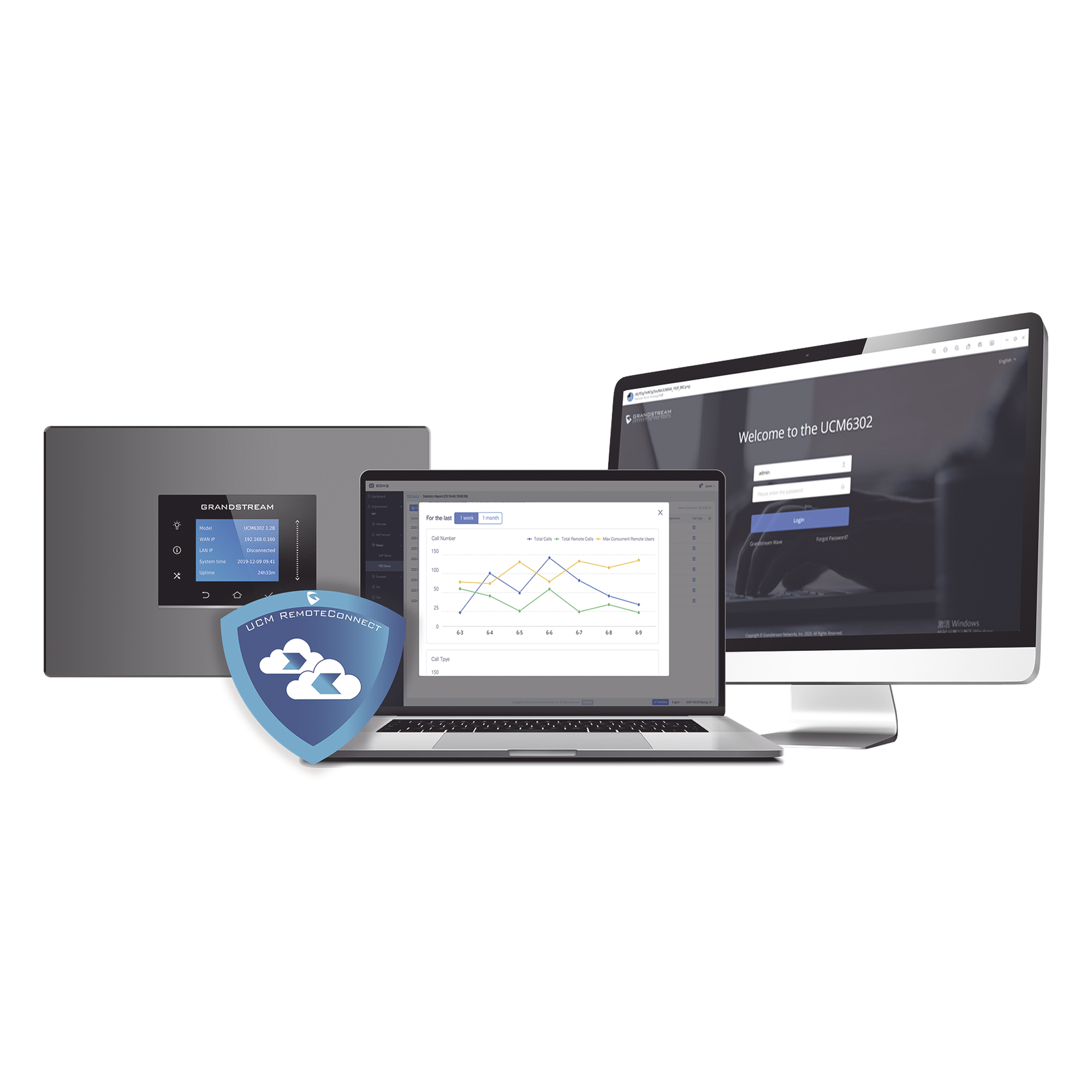Licencia anual Business Remote Connect 200 usuarios y 32 sesiones concurrentes para UCM63XX / UCM63XXA — GRANDSTREAM · SKU UCM-RC-BUSINESS