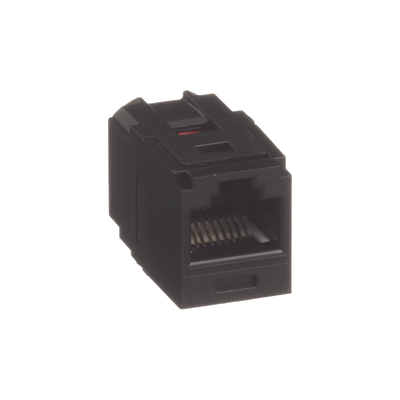 Módulo Acoplador RJ45 a RJ45, Mini-Com, Categoría 6, Color Negro