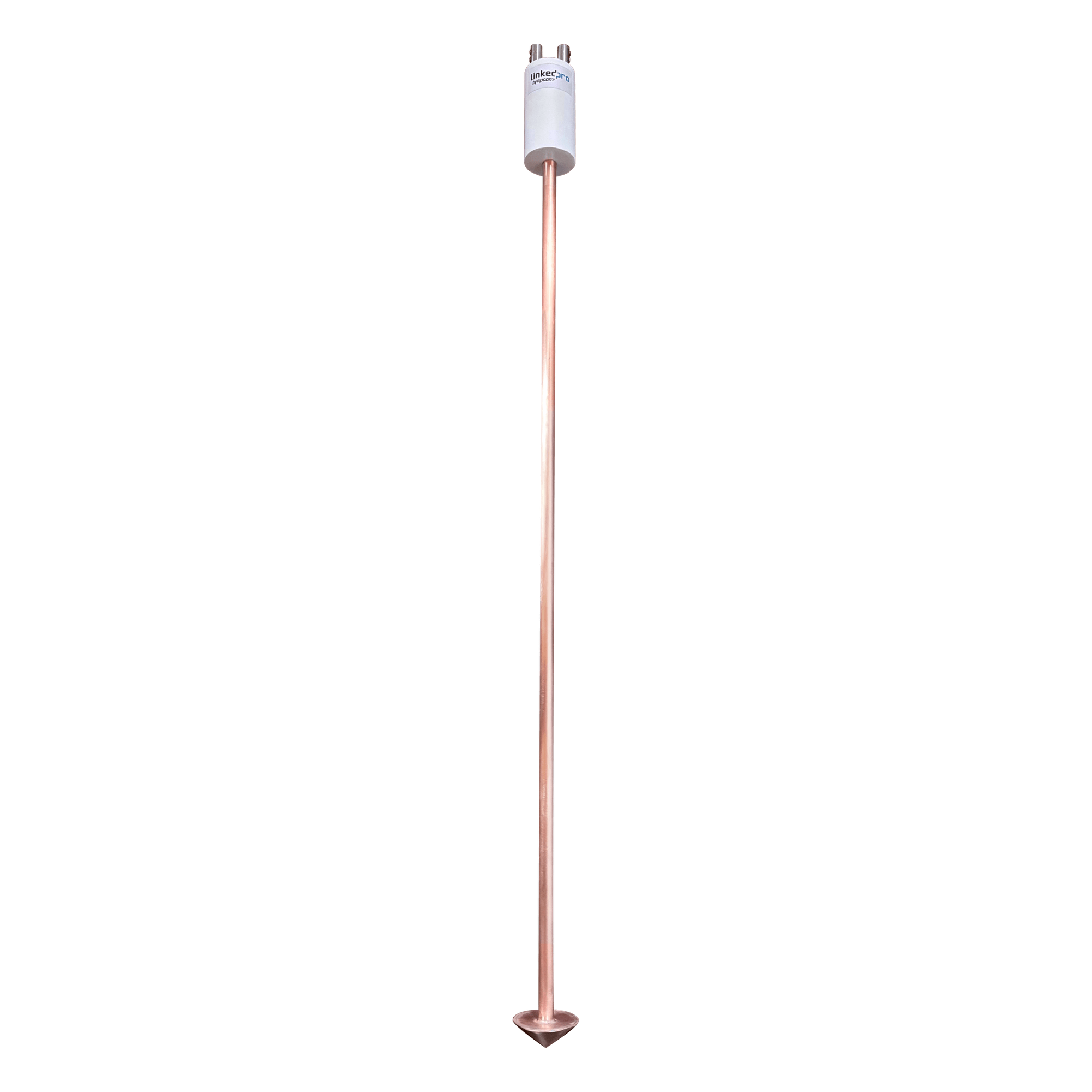 Electrodo Puesta a Tierra 20A / Cobre Electrolítico / Filtro Autoconectable / Compuesto 6 kg / 114 cm (44.9 in) — LINKEDPRO BY EPCOM · SKU LP-GROUNDV