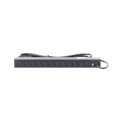 PDU Básico Para Distribución de Energía, Con 12 Tomas NEMA 5-15R Traseras, 1UR, 15 Amp, 120 Vca