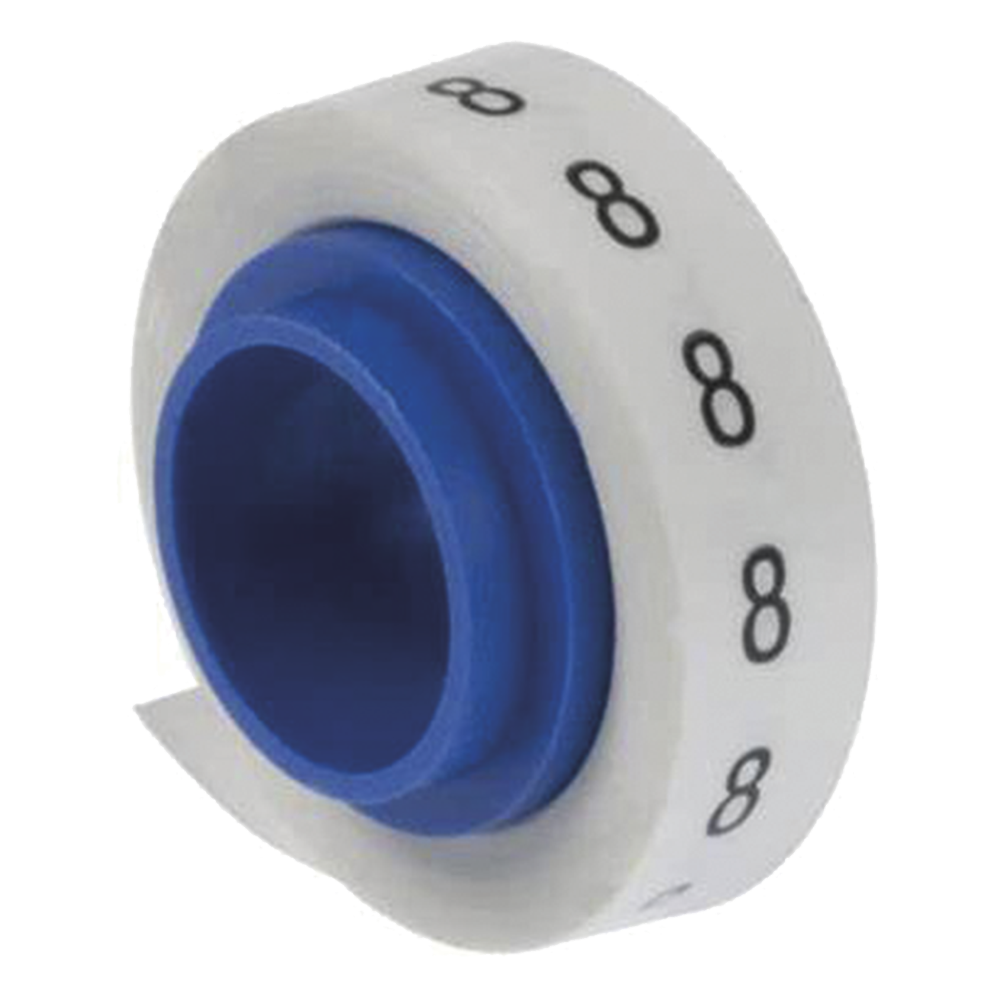 Rollo de Etiquetas Marcadoras, Pre-Impresos con el Número 8, de 2.4 Metros (7.87 Pies), Color Blanco — PANDUIT · SKU PMDR-8