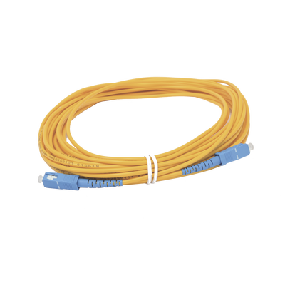 Jumper de Fibra Óptica Simplex, Monomodo, con Conectores SC/UPC-SC/UPC, de 10 Metros (32.81 Pies)
