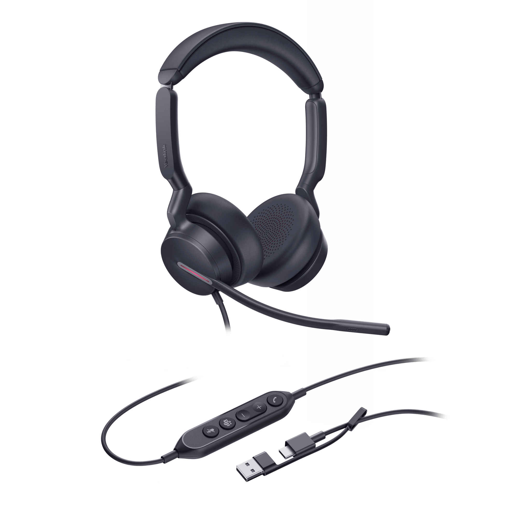 Diadema Alámbrica Yealink UH46 Dual USB-C/A Certificada con Microsoft Teams