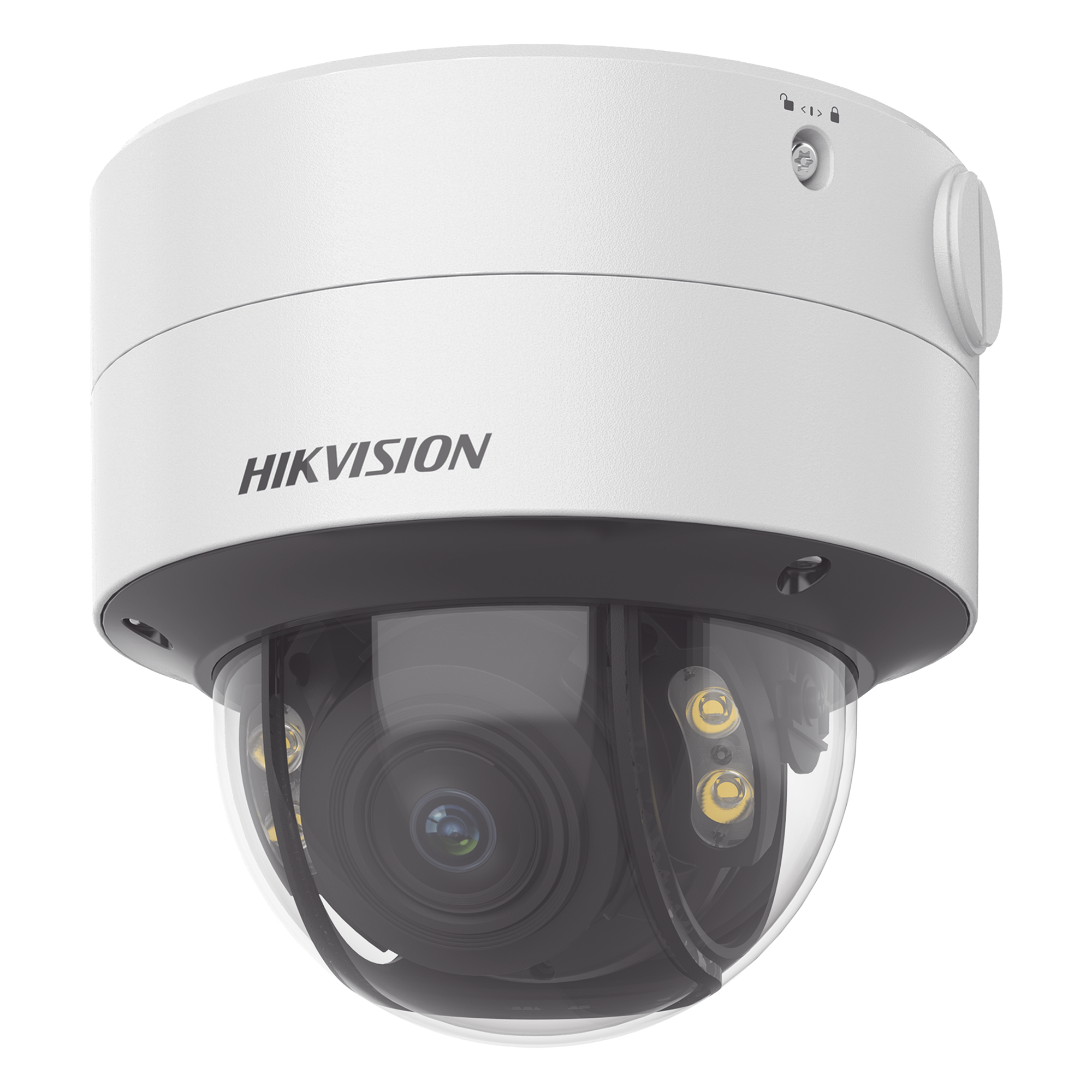 Domo IP / 4 MP / Color 24/7 / Lente Varifocal 3.6-9 mm / Luz Blanca 40 m (131 pies) / WDR 130 dB / IP67 / IK10 / AcuSense / MicroSD 512 GB