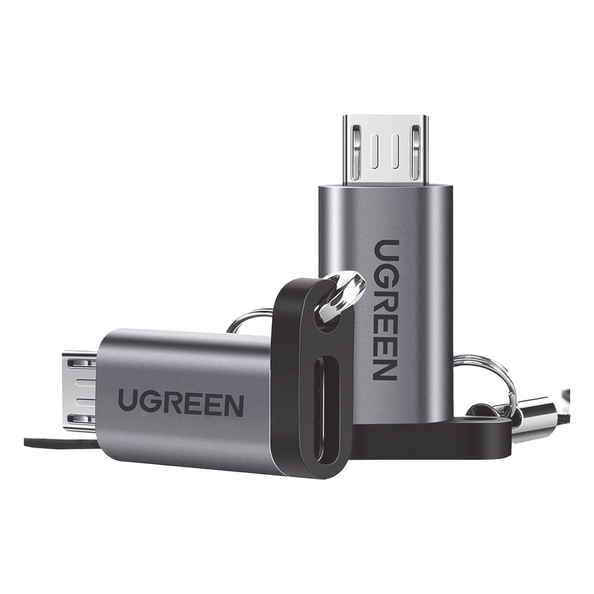 Adaptador USB-C 3.1 a Micro USB | Carga Rápida | FPC/QC2.0 | Sincronización de Datos | Velocidad de Transferencia de hasta 480Mbps | Incluye Cordón | Caja de Aluminio | Múltiples Protecciones | Amplia Compatibilidad. — UGREEN · SKU 50590