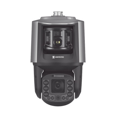 [TandemVu] PTZ IP Bi-Espectral / Térmica (384 X 288 / 25 mm) + Óptica PTZ (4 MP / 40X Zoom) + Óptica Fija (4 MP / 12.4 mm) / Alerta Visual y Audible / Protección Perimetral / 36 VCD / 24 VCA / PoE++ / IP67 — HIKMICRO · SKU HM-TX3840-25/G0/T1