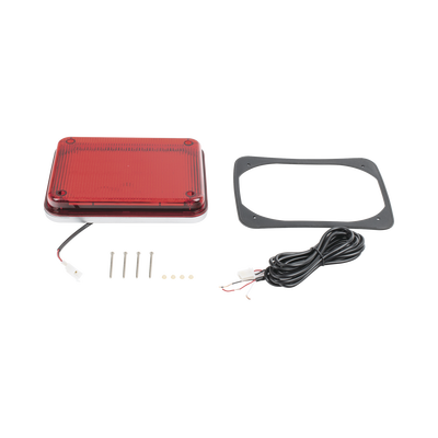 Luz de Advertencia de 9X7", Color Rojo, Ideal para Ambulancias