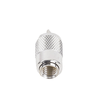 Conector UHF Macho (PL-259) para Cables RG-8/U, RG-8U-SYS, 8237, 8267, 8268, 9913, CTN-400, 7810, 8214, 7810A, RFLASH-1113, LMR-400, Plata )/ Plata/ Teflón.