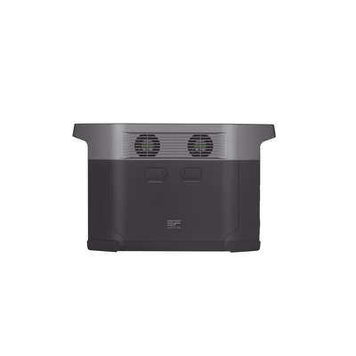 EcoFlow DELTA 2 MAX | Estación de Energía Portátil 2048Wh Litio LFP / 6 AC 2400 W (Max. 3400W) / 2 USB-C 100W / Capacidad para Aumentar Respaldo / Soporta Cargador de Coche 10A a 12.6V / Conectividad WiFi y Bluetooth (App) / Carga Sol
