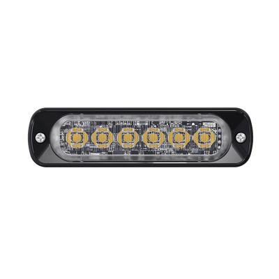 Luz Auxiliar de 6 LED, Ambar, Lente Transparente, SAE