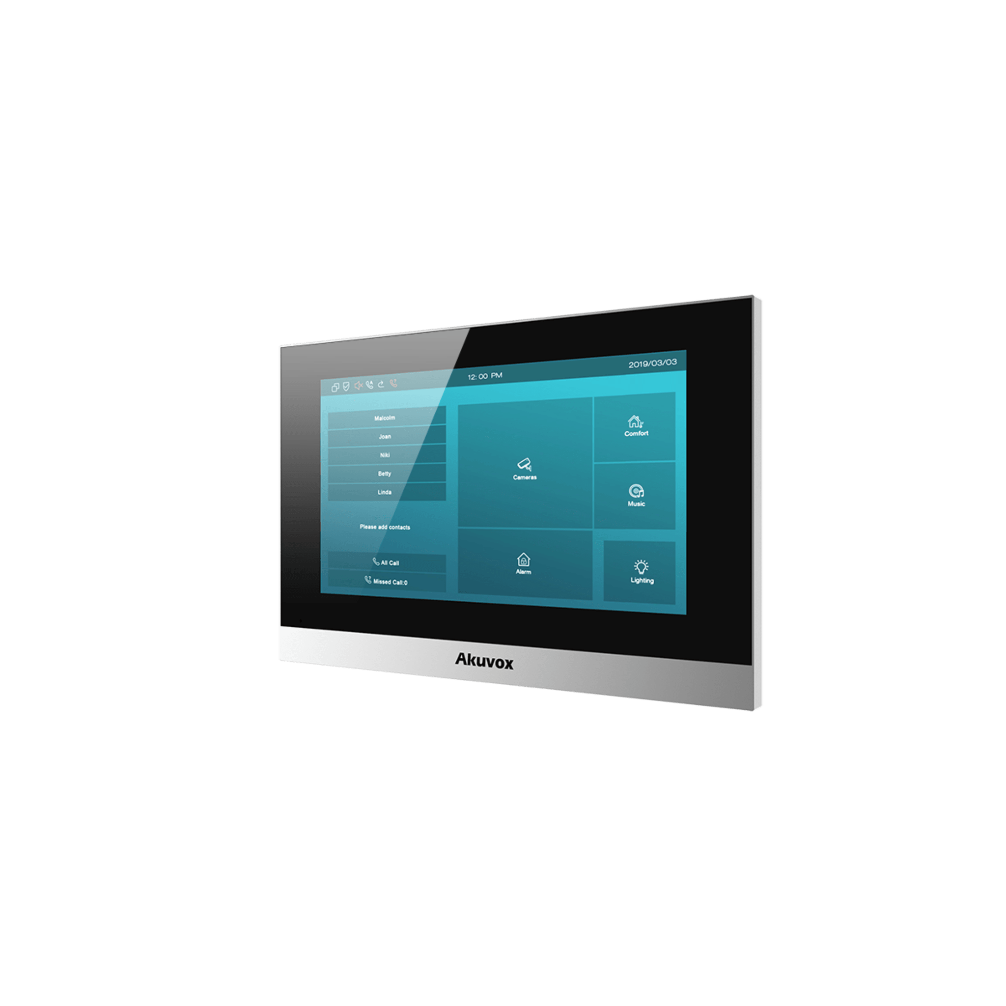 Monitor Color Plata Linux / Pantalla Touch de 7 Pulgadas / SIP / POE / WIFI / Compatible con Frentes de Calle Akuvox