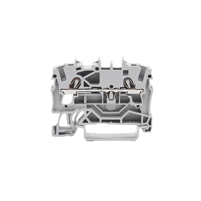 Borna de Paso / 2 Conductores / 2.5 mm² / Aplicaciones Ex e II / Push-in CAGE CLAMP® / Marcaje Lateral y Central / Carril DIN 35 x 15 y 35 x 7.5 / Gris