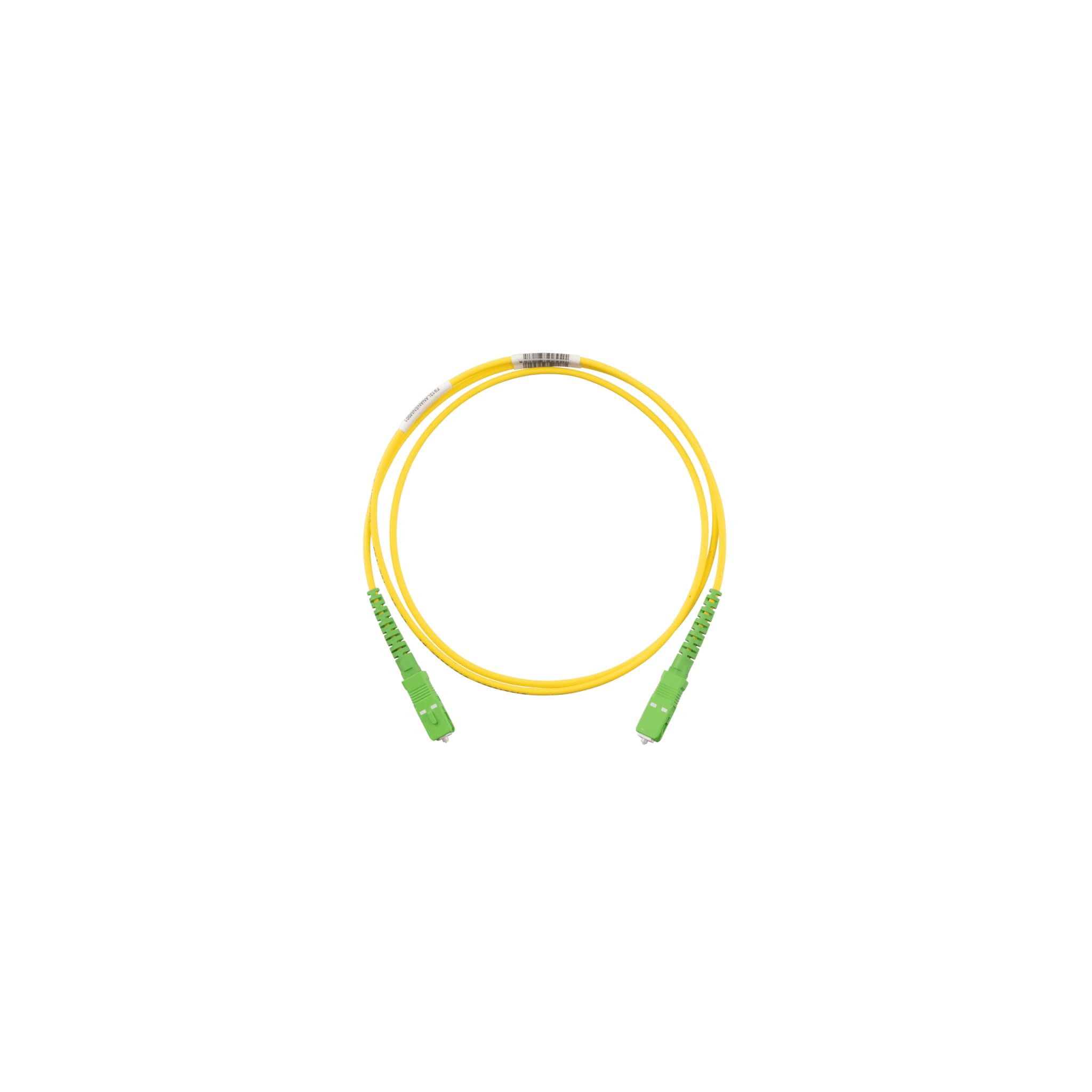 Jumper de Fibra Optica Monomodo 9/125 OS2, SC/APC-SC/APC Simplex, OFNR (Riser), Color Amarillo, 5 Metros (16.40 Pies)