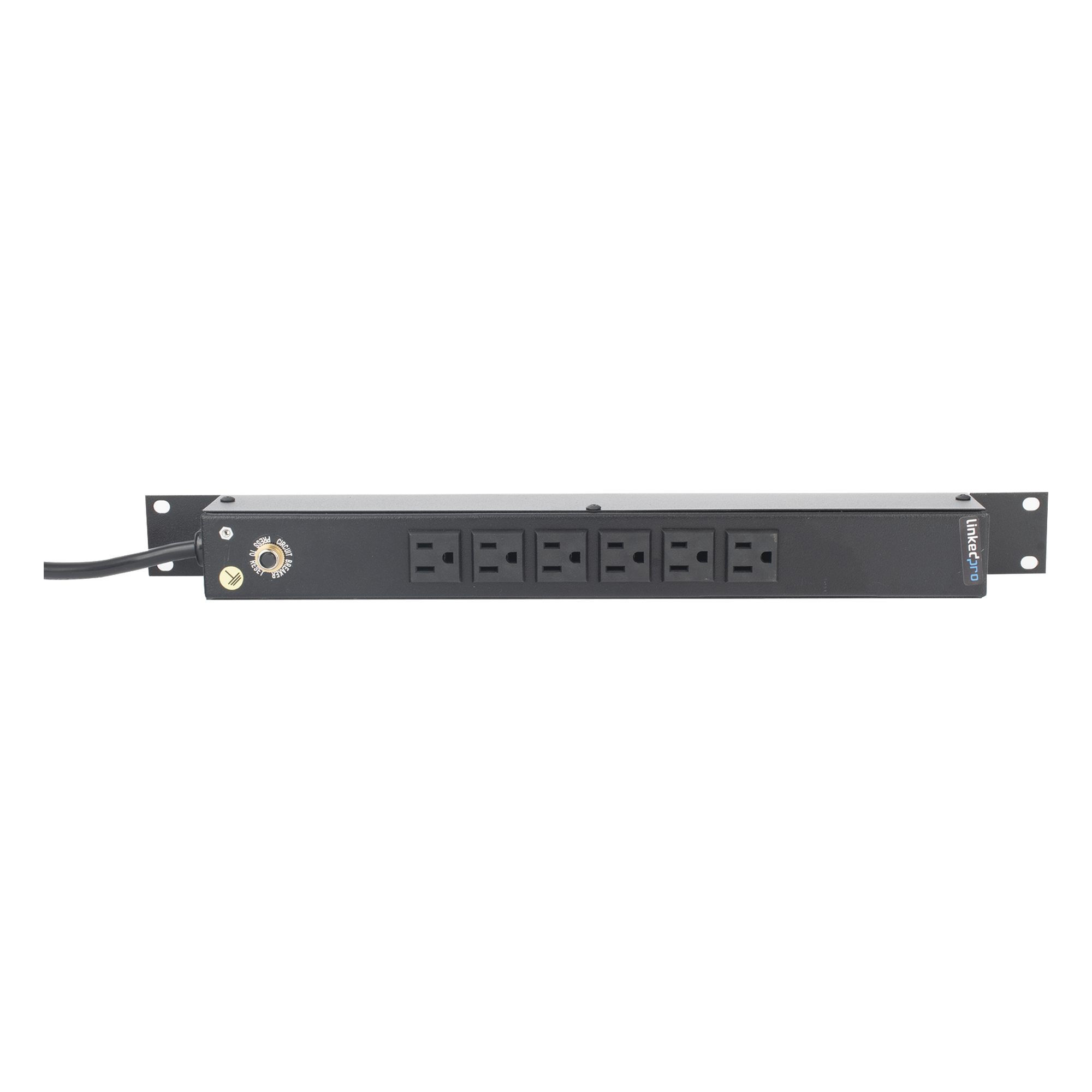 Multicontacto Horizontal (PDU) de 6 Contactos (NEMA 5-15R) Rack 19" 1UR. Voltaje Entrada/Salida: 120Vca/15A — LINKEDPRO BY EPCOM · SKU HTCM1U6C