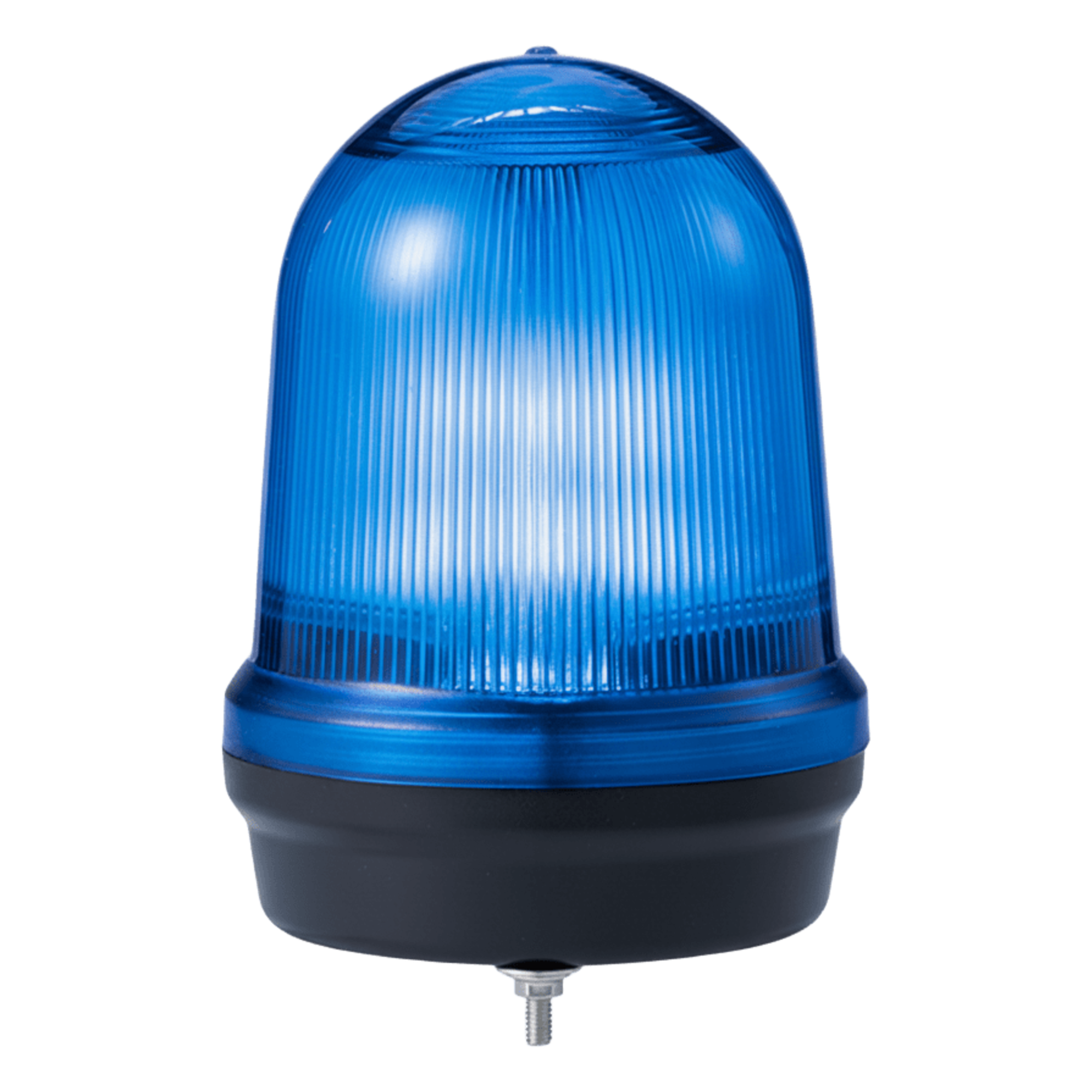 Luz de Señal LED Multifunción Voltaje  110-220 VCA, LED con 4 patrones  Fijo, Flasheante, Simulación Giratorio y Estroboscópico / IP65 / -30 °C a +50 °C / Color Azul — QLIGHT · SKU MFL125-110220-B