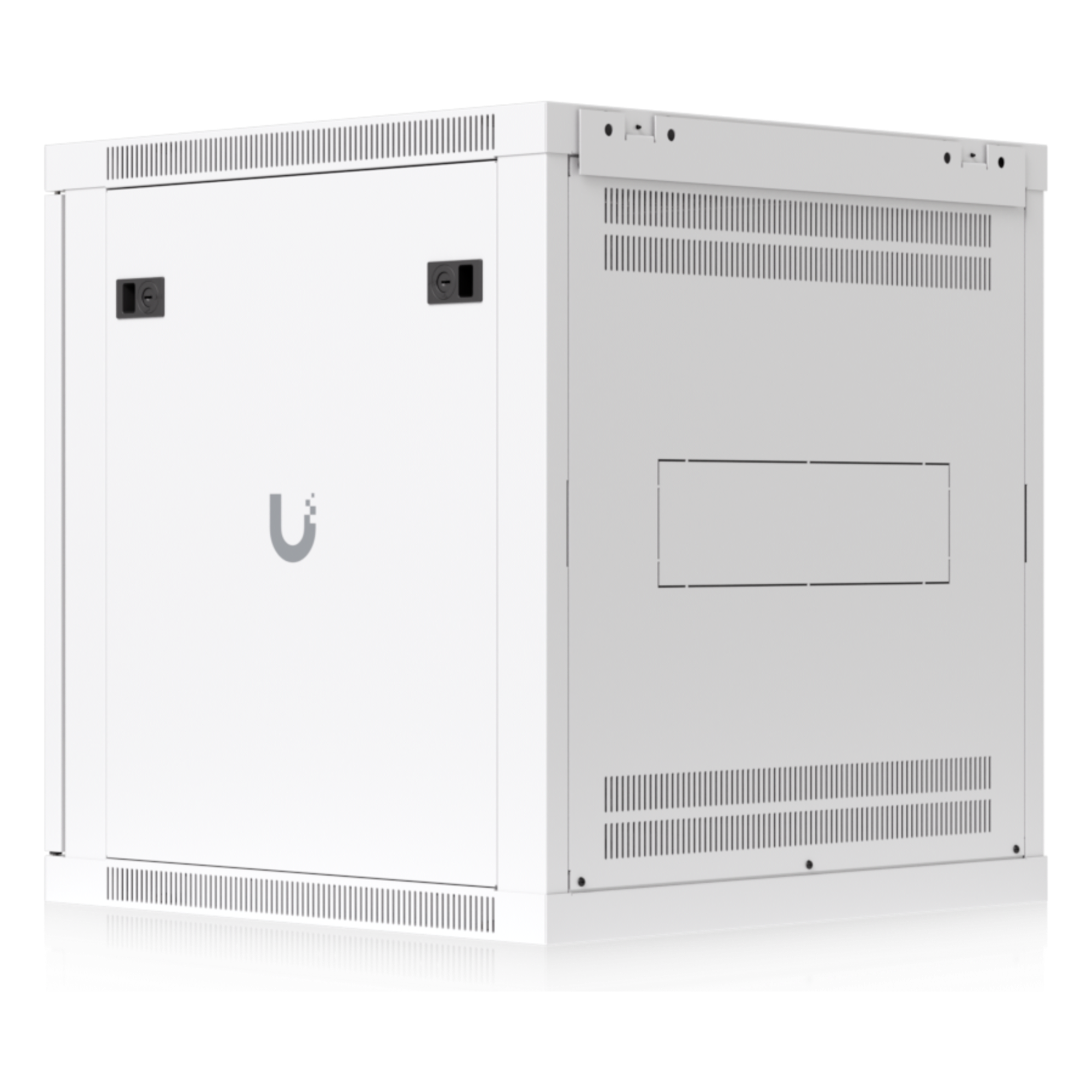 Gabinete Rack 12U / Montaje en Pared / 598 x 600 mm / Puerta Perforada / 4 Postes / 80 kg Capacidad / 23.5 x 23.6 x 25.2 pies