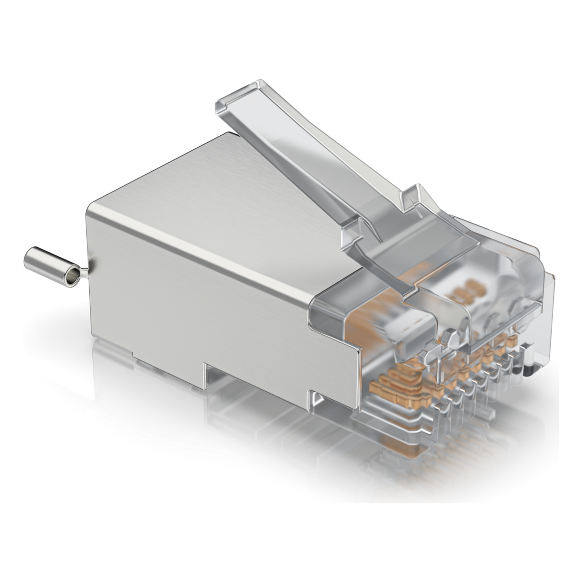 Paquete de 100 Conectores RJ45 Blindados Diseñados para Cables Ethernet UISP (UISP Cable Pro y Cable Carrier) — UBIQUITI · SKU UISP-CONNECTOR-SHD