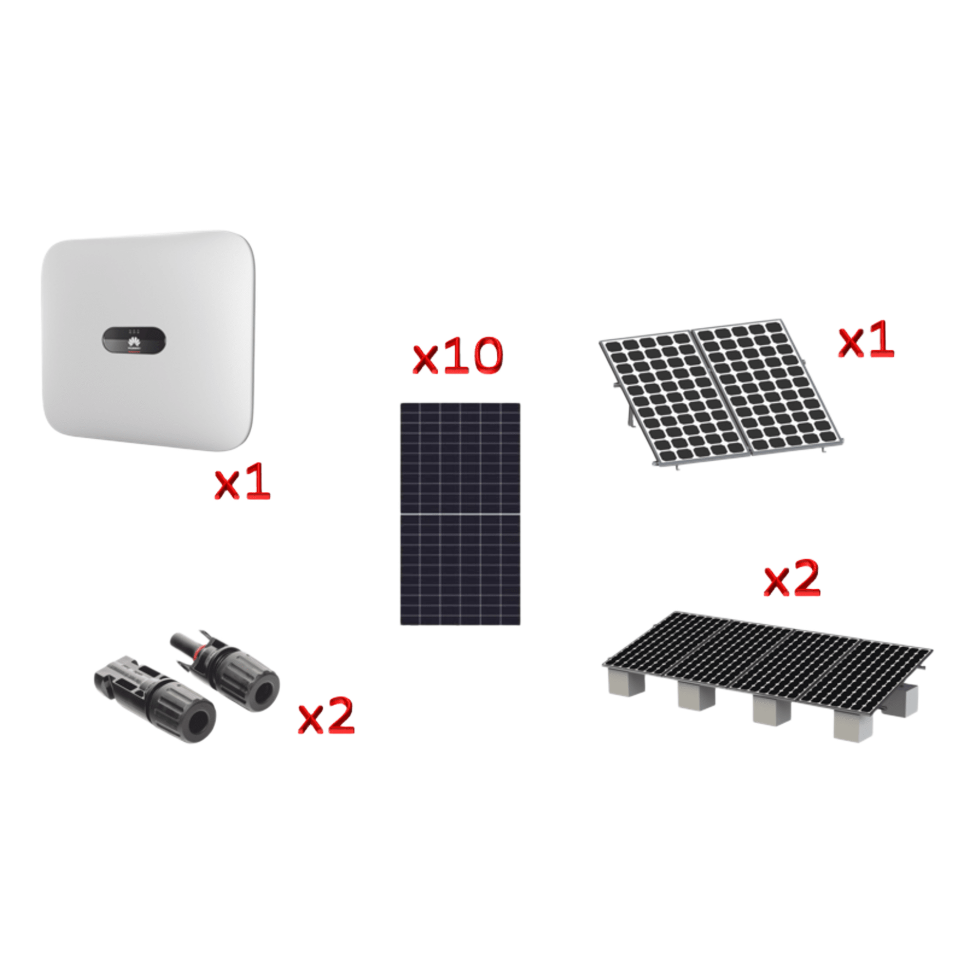 Kit Solar de Interconexión / 6 kW / 220 Vca / 10 Paneles de 645 W / Montaje Incluido — HUAWEI FUSIONSOLAR · SKU SUN20006KTKIT