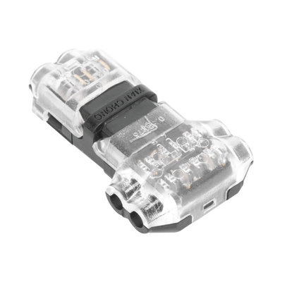 Conector en forma de T para 2 Contactos / Para una Conexión Rápida