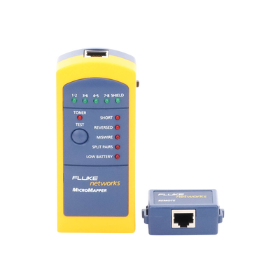 Probador de Mapa de Cableado MicroMapper, para Verificar Rápida y Fácilmente la Integridad del Cableado de Par Trenzado de Ethernet